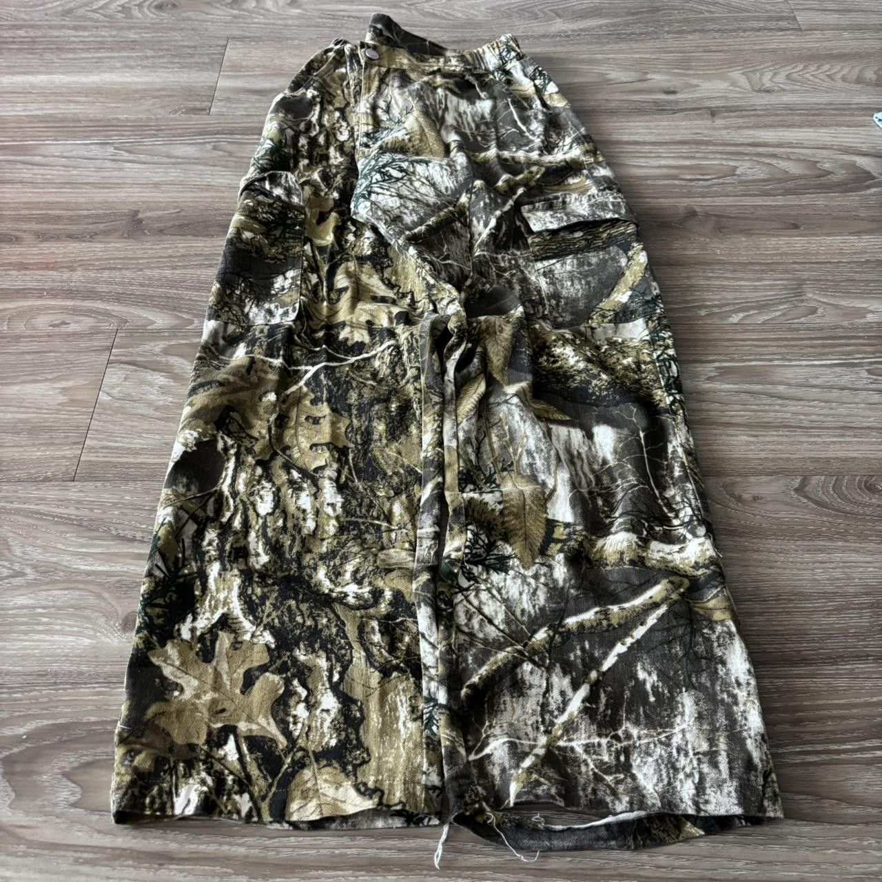 Japanese Brand Crazy Vintage Y2K/2000s Tree Camo Skater Cargo Pants! 28x28 Size US 28 / EU 44 - 3 Thumbnail