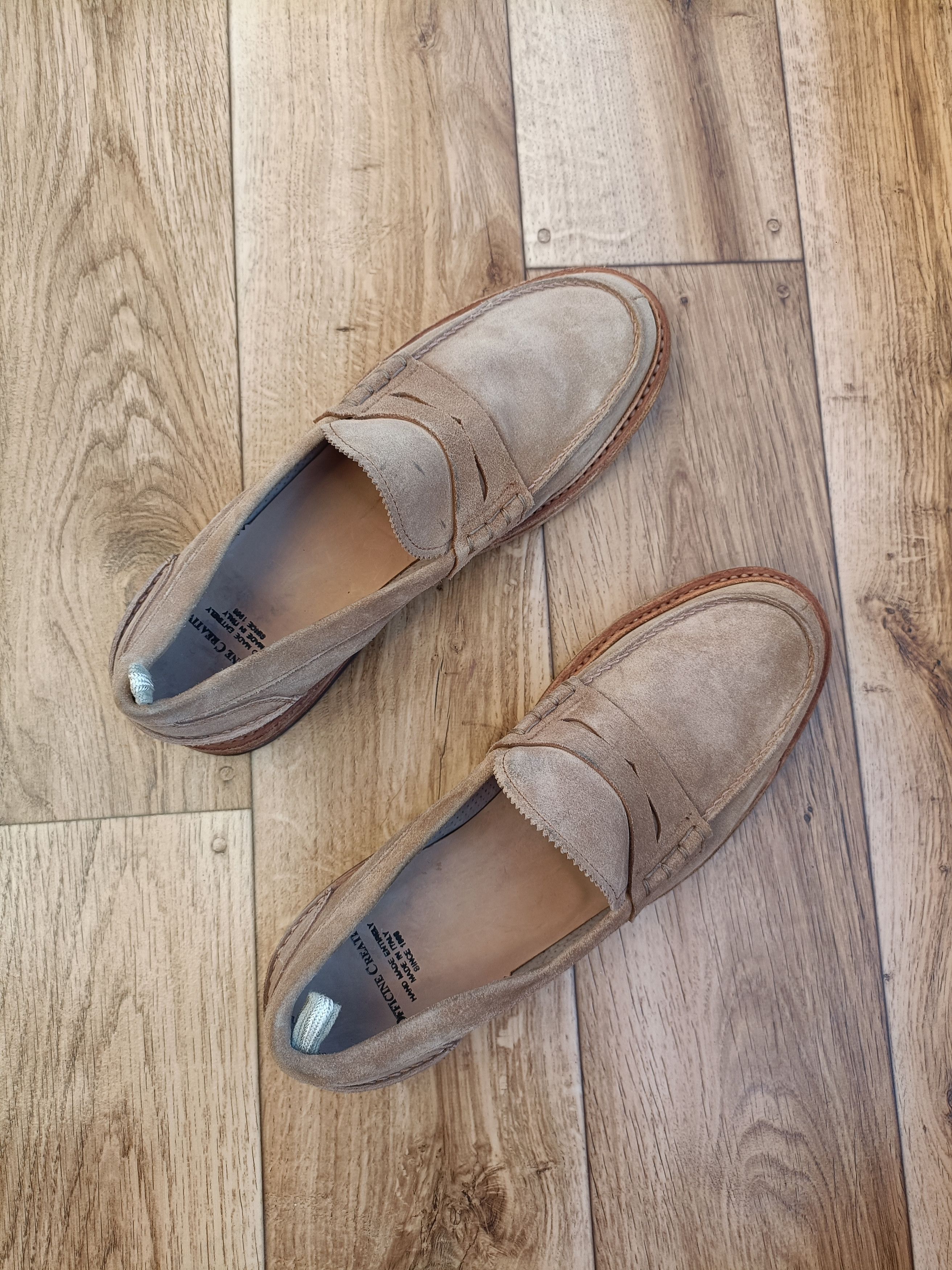 Officine Creative Officine Creative SAX 001 Taupe Suede Loafers Size US 9 / EU 42 - 8 Thumbnail