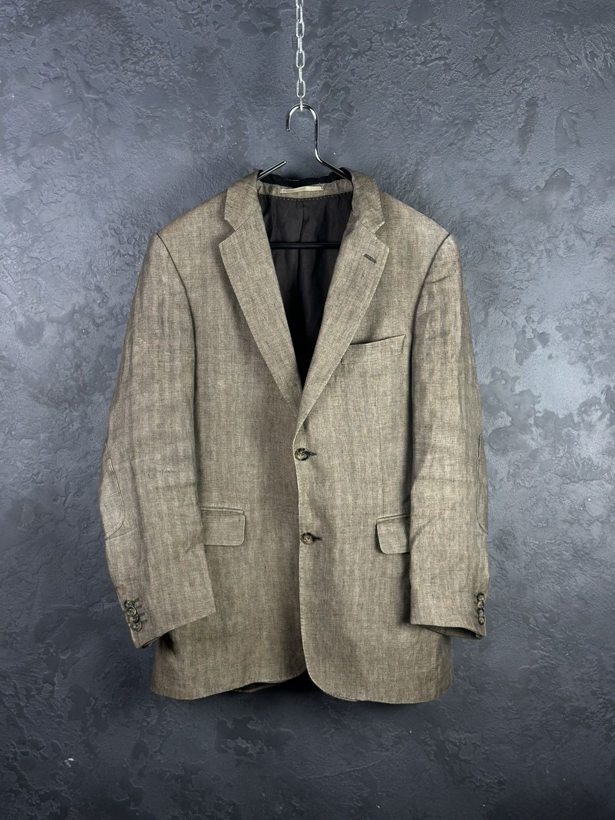 Burberry × Vintage Vintage Burberry London Men's Lino Blazer Jacket Two Button Size 48R - 1 Thumbnail