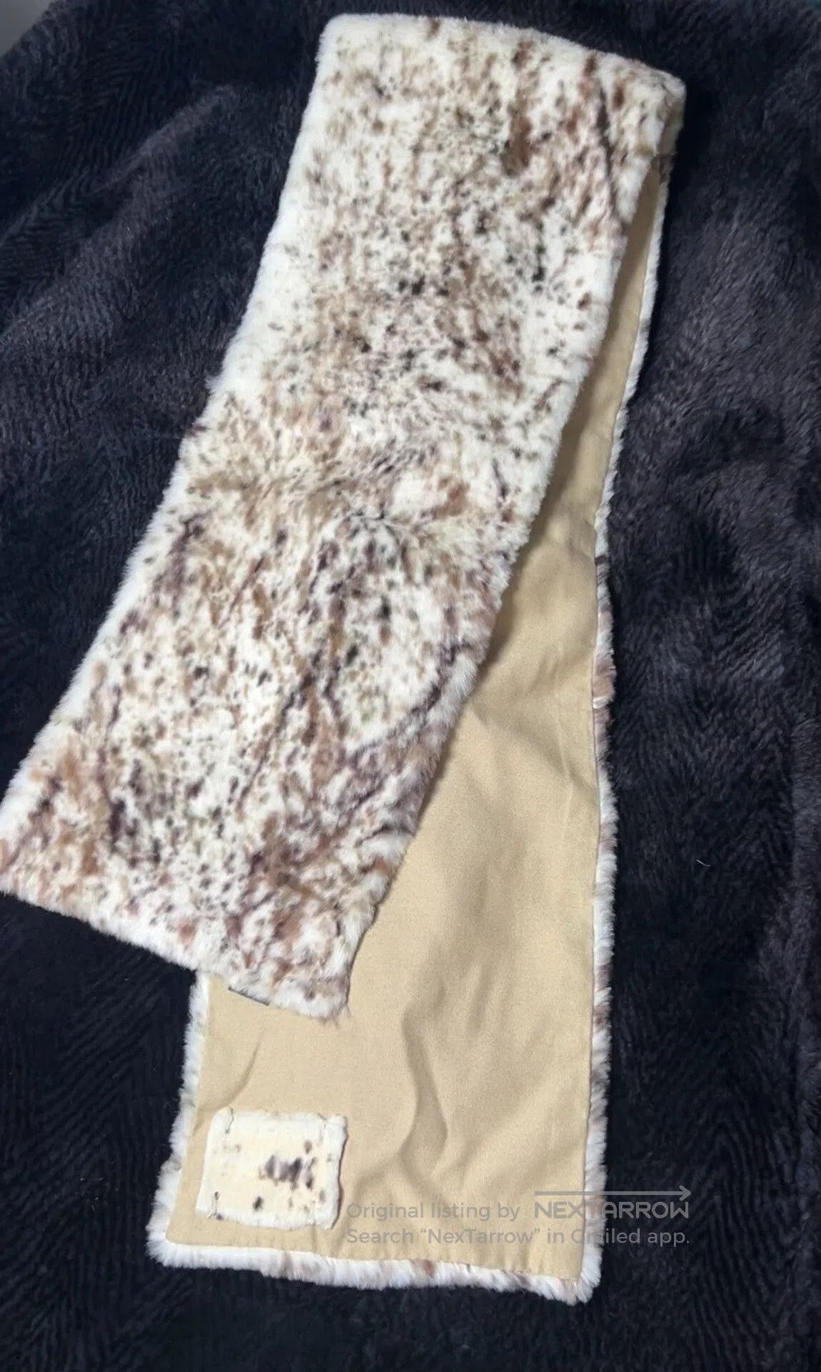 Fendi Fur Scarf with Spot Design.