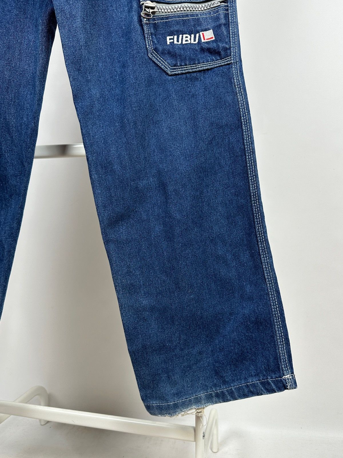 Fubu Vintage Fubu Sports Cargo Baggy Denim Pants Rap Style Size US 28 / EU 44 - 20 Thumbnail