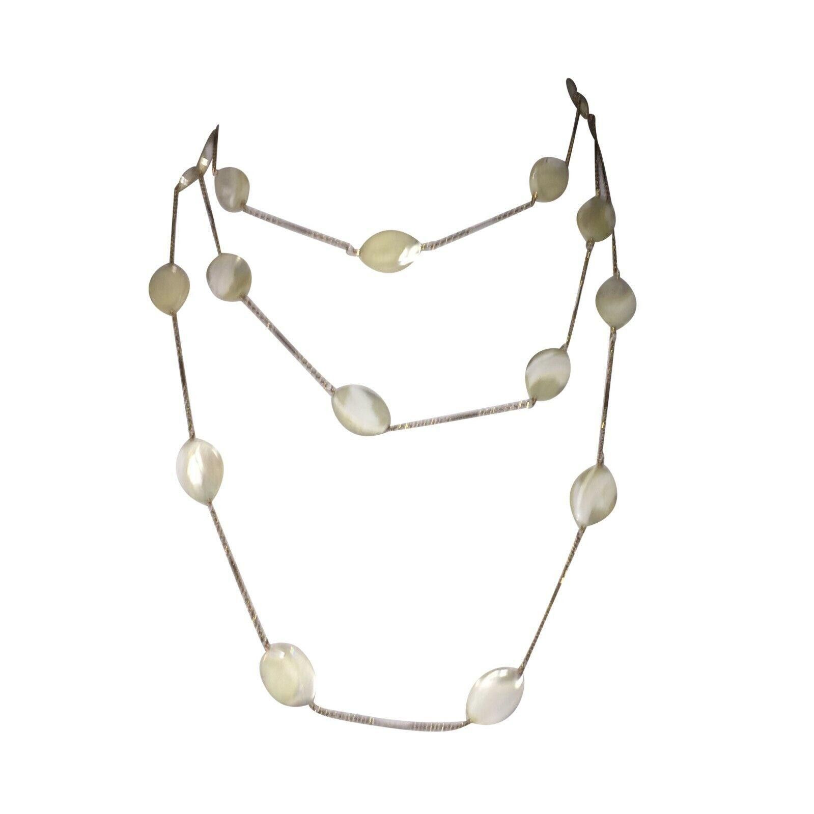 Designer Artisan Reconstructed Gold Filled Shell Flapper Necklace Size ONE SIZE - 1 Thumbnail