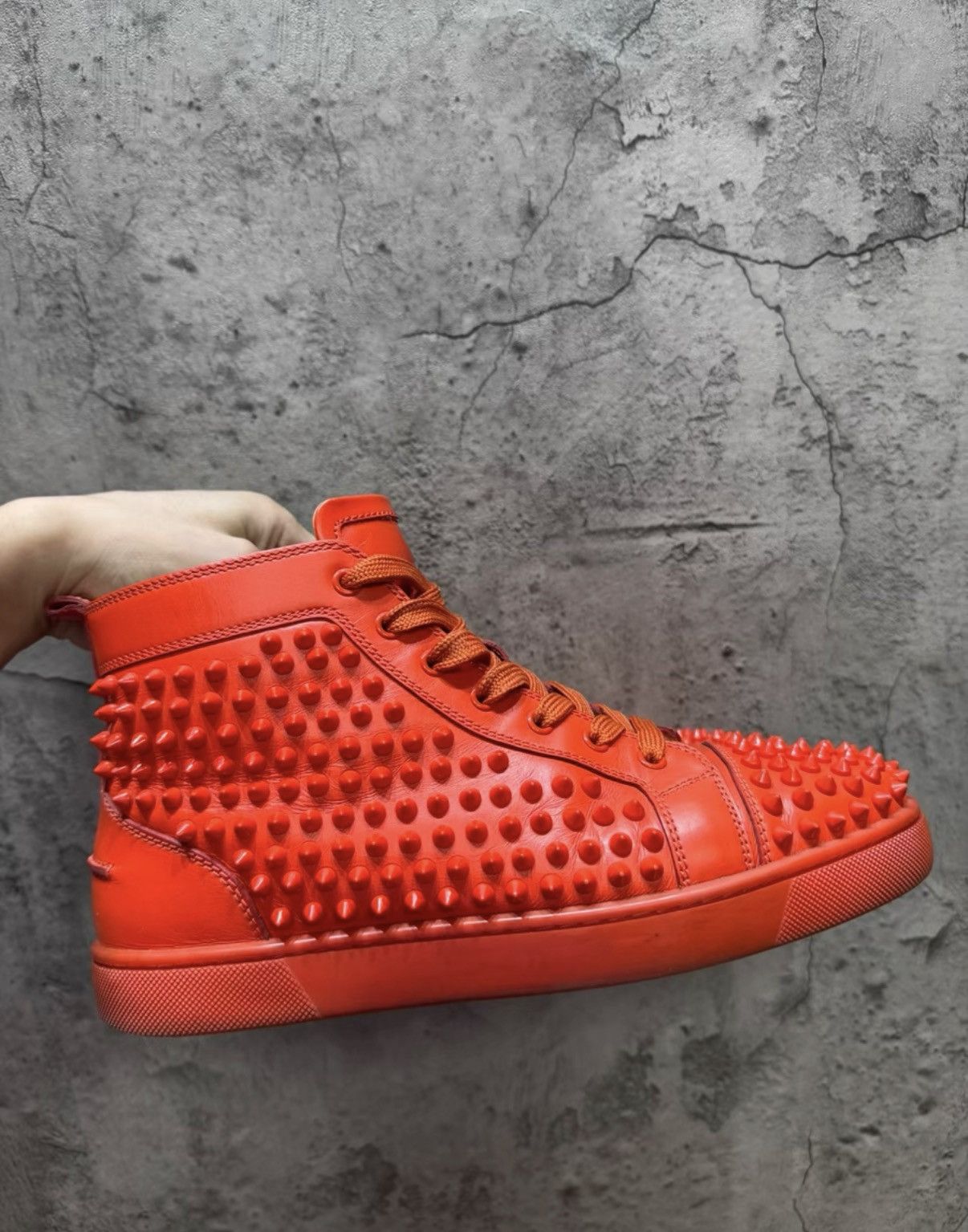 Christian Louboutin Authentic Christian Louboutin Studded High Top Sneakers K37 Size US 7.5 / EU 40-41 - 5 Thumbnail