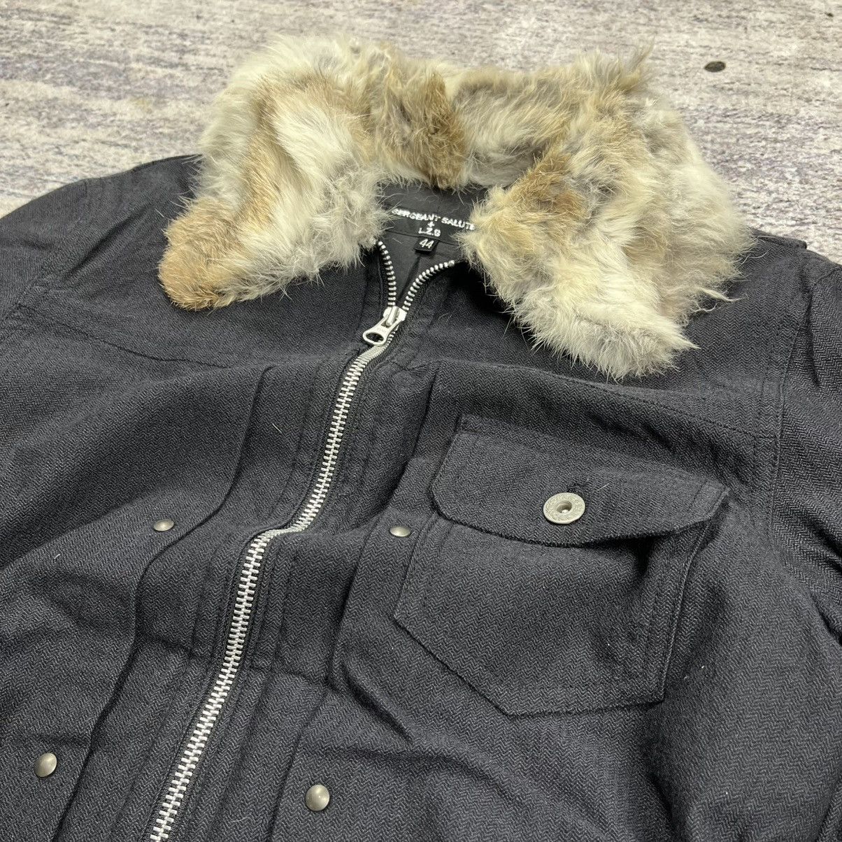Le Grande Bleu (L.G.B.) Sergeant salute + L.z.g trucker fur collar jacket vkei style Size US S / EU 44-46 / 1 - 5 Thumbnail