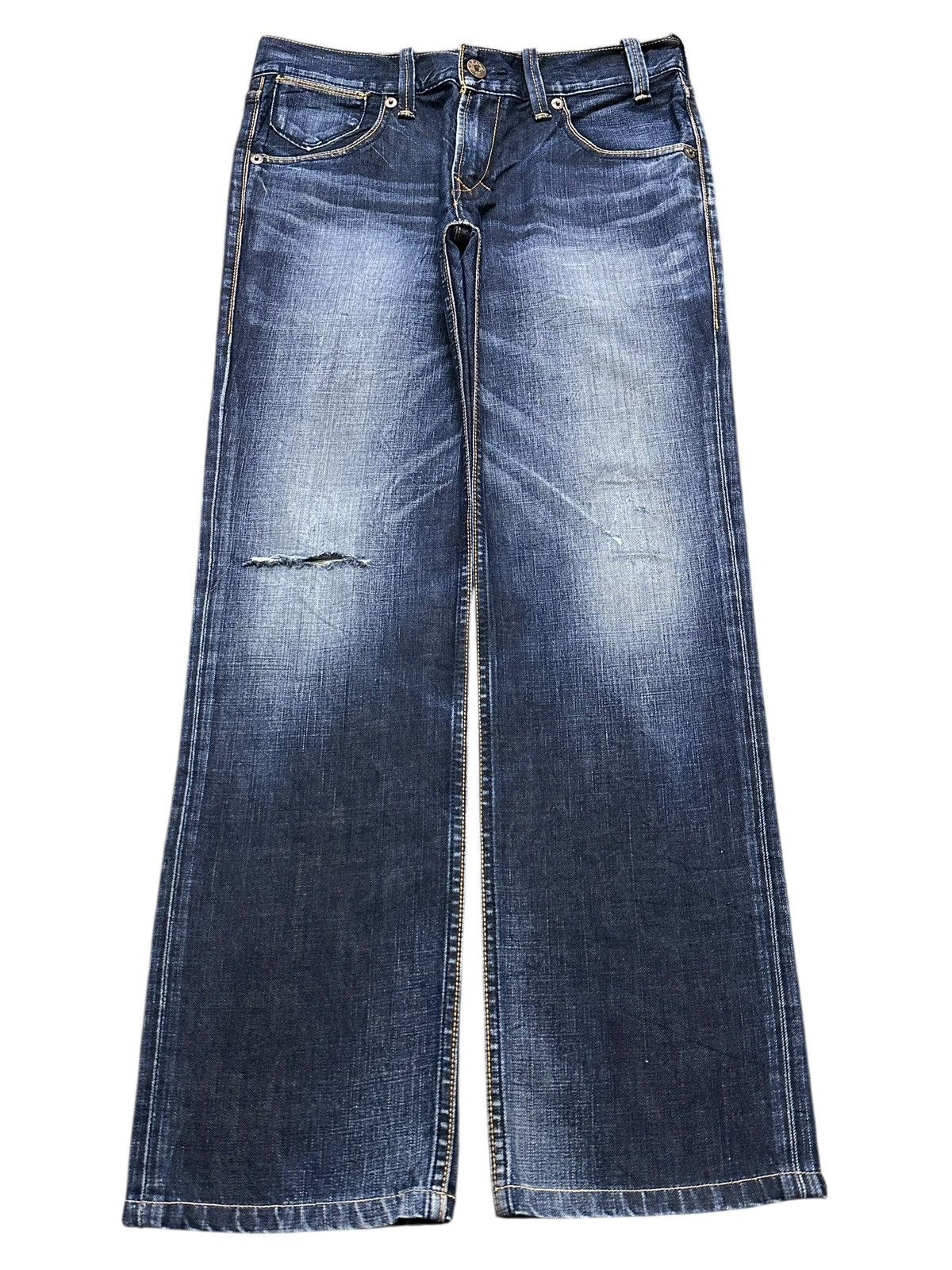 Levi's Vintage Levis 504 Blue Faded Wash Style Distress Loose Jeans Size US 32 / EU 48 - 1 Thumbnail