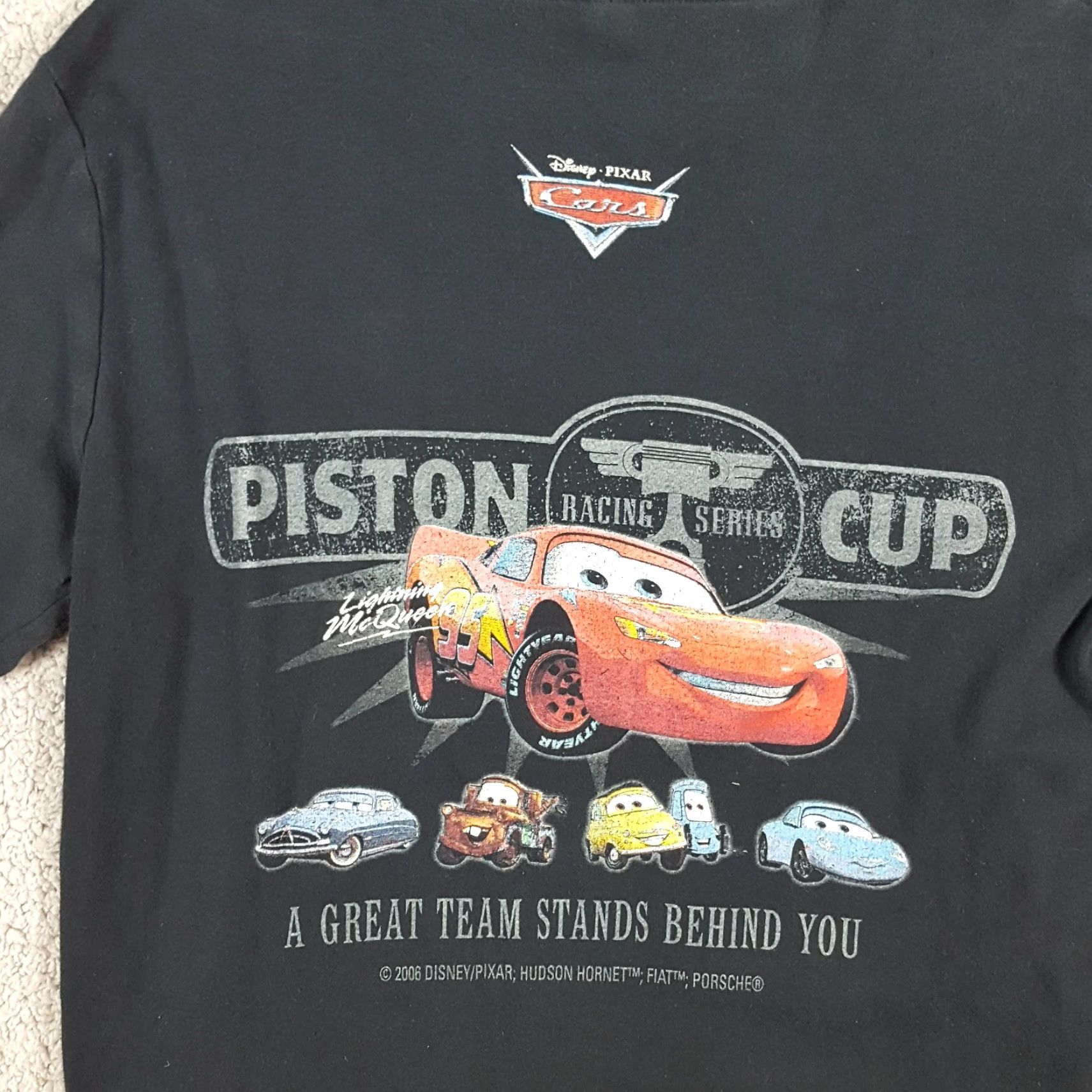 Disney VINTAGE Disney Cars T-Shirt Long Sleeve Men’s Medium Black Cotton Embroidered Logo 90s 00s Animation Pixar USA Made Mens Size US M / EU 48-50 / 2 - 6 Thumbnail