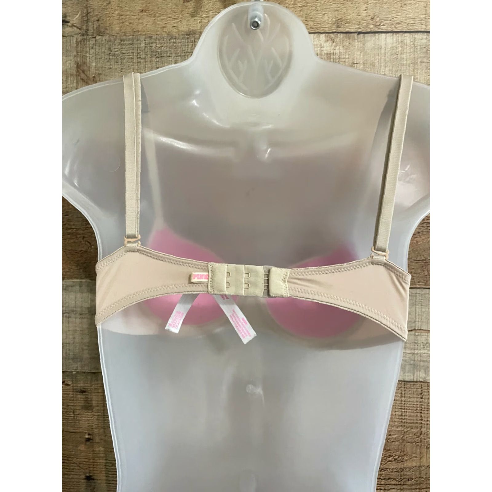 Victoria's Secret Victoria’s Secret Where Everywhere PINK Lightly Lined Bra 32B TAN Womens Bra Lightly Lined T-Shirt Cup Size B Size ONE SIZE - 3 Thumbnail
