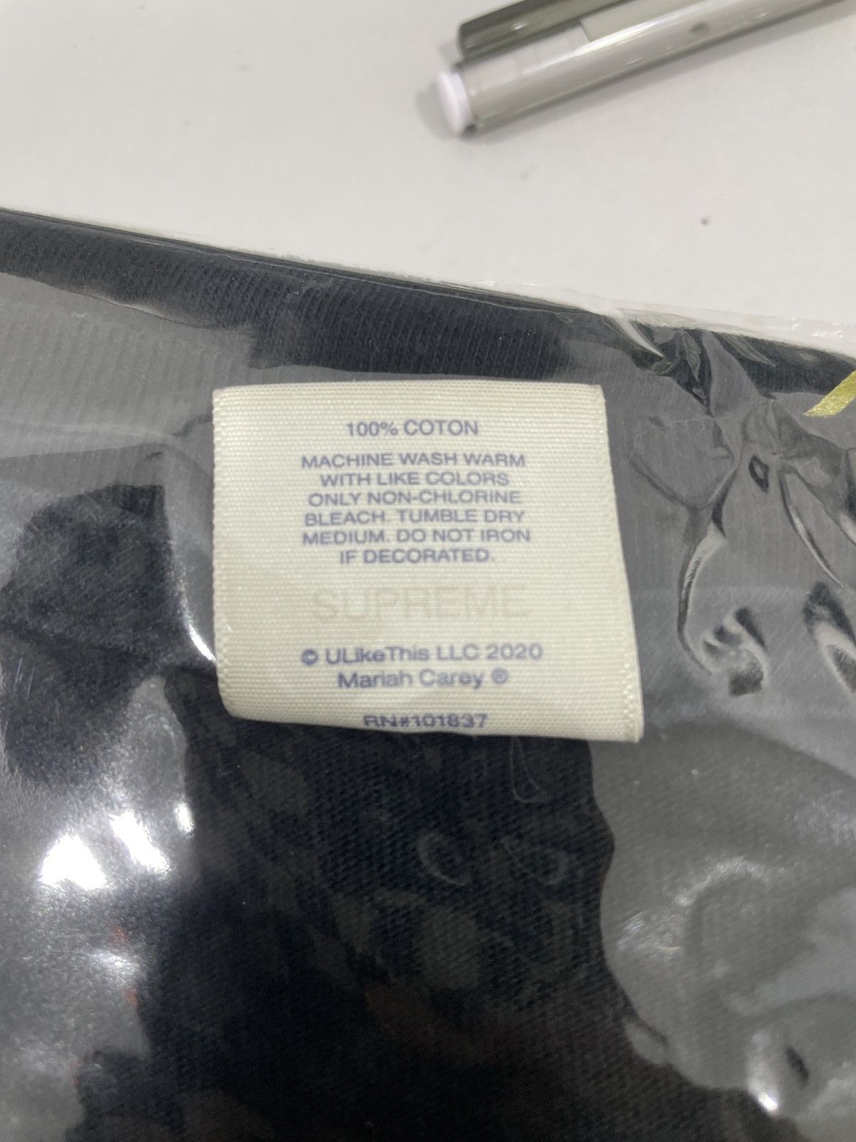 Supreme × Vintage SUPREME MARIAH CAREY BLACK TEE Size US L / EU 52-54 / 3 - 4 Thumbnail