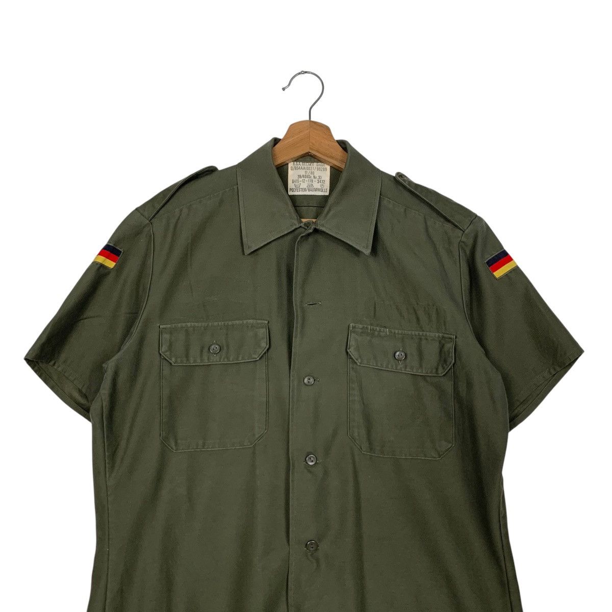 Vintage 80's R&A BECKER GmbH German Army Field Shirt #2726-C123 Size US L / EU 52-54 / 3 - 2 Thumbnail