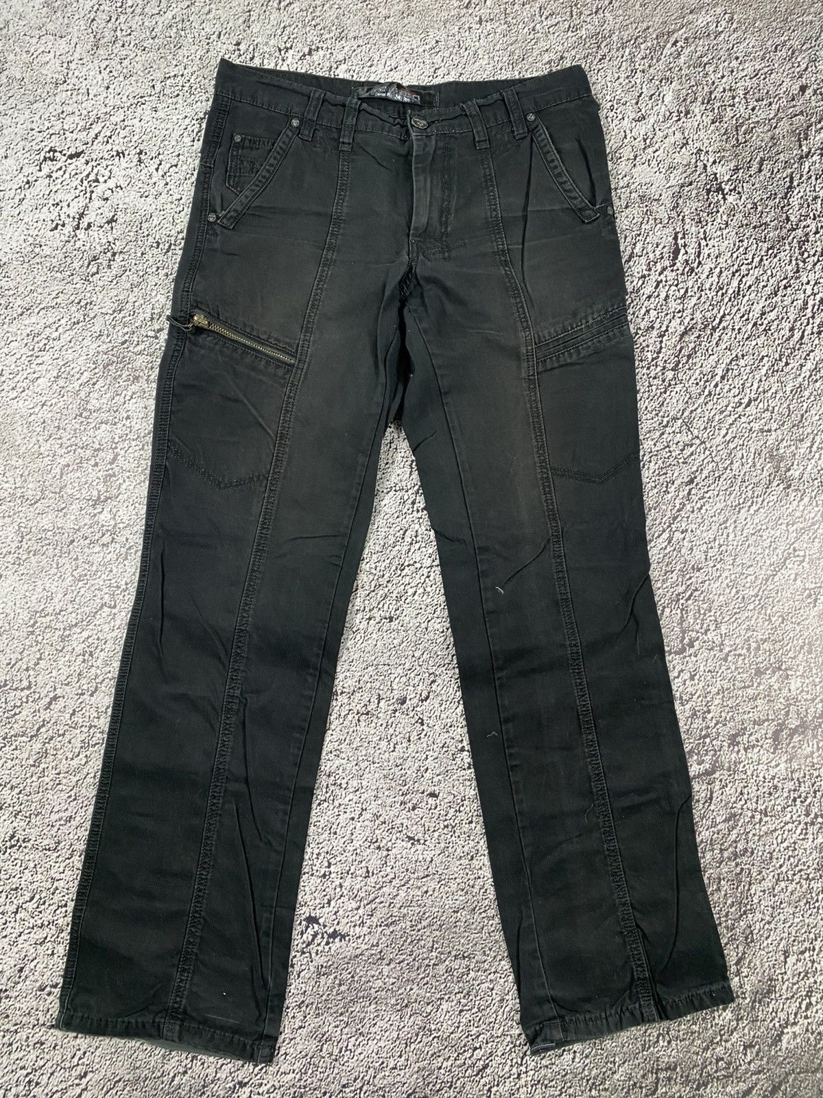 Vintage Vintage Y2K faded cargo Japanese style pants 00s streetwear Size US 34 / EU 50 - 1 Thumbnail