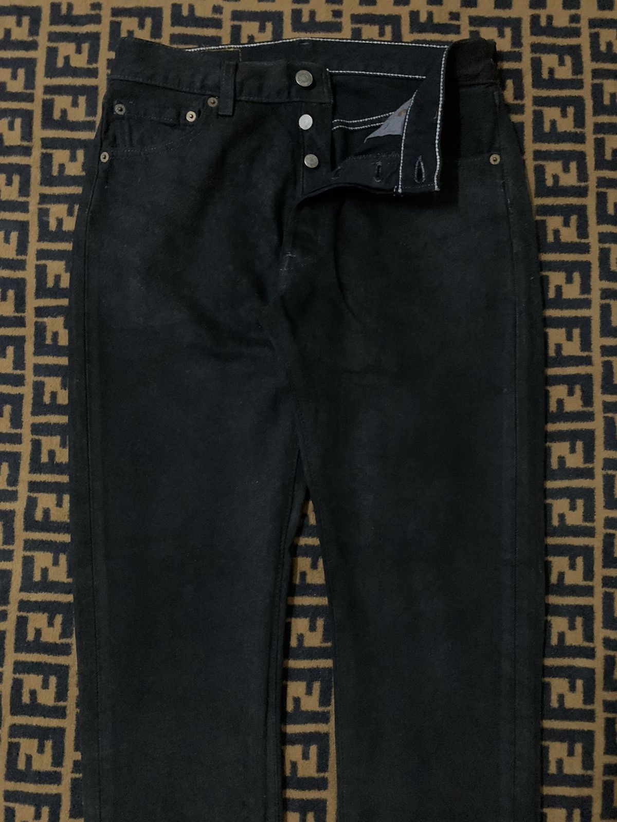 Levi's Vintage Clothing 💥Vintage Levi’s 501 Super Black Waxed Denim Size US 30 / EU 46 - 5 Thumbnail