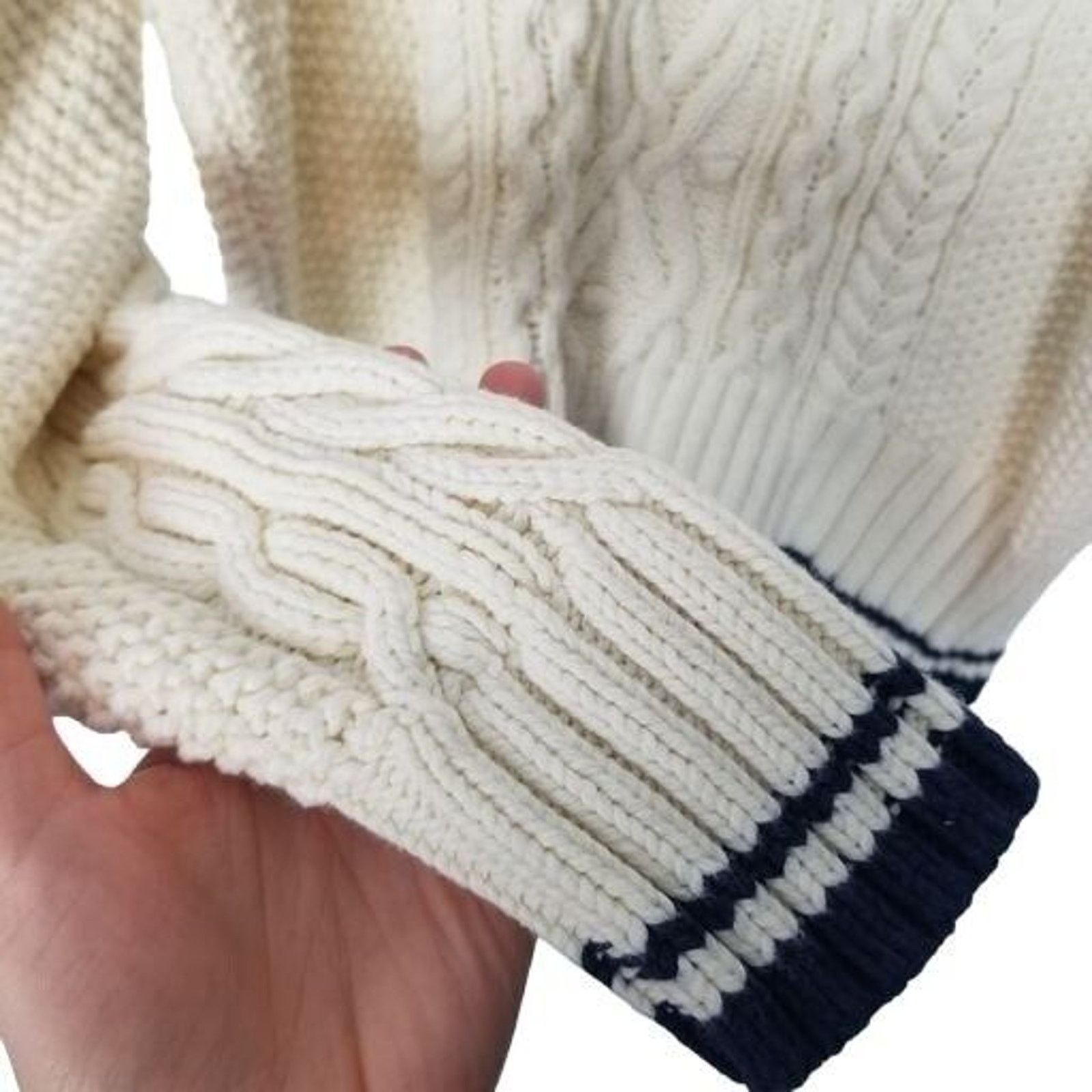 Vineyard Vines Vineyard Vines Womens Fisherman Sweater Chunky Cable Knit L Size L / US 10 / IT 46 - 4 Thumbnail