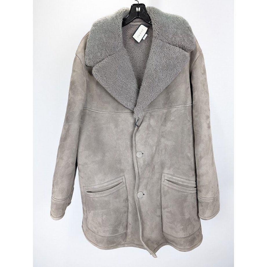 Gucci o1rshd1 Caban Curly Shearling in Grey Size US L / EU 52-54 / 3 - 2 Thumbnail