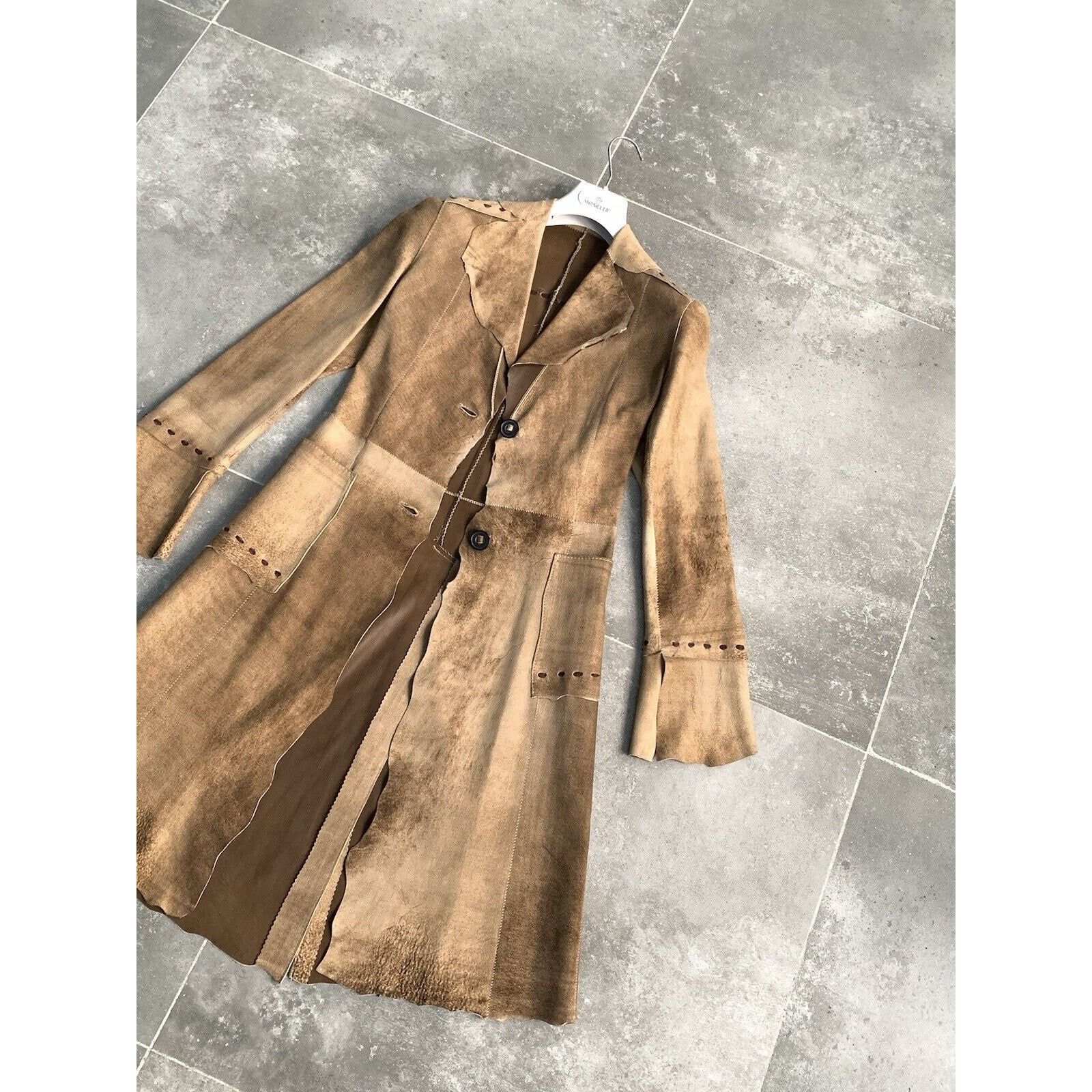 Other × Vintage SYLVIE SCHIMMEL Lamb Leather Trench Coat Jacket EU 36 US 4 Size S / US 4 / IT 40 - 4 Thumbnail