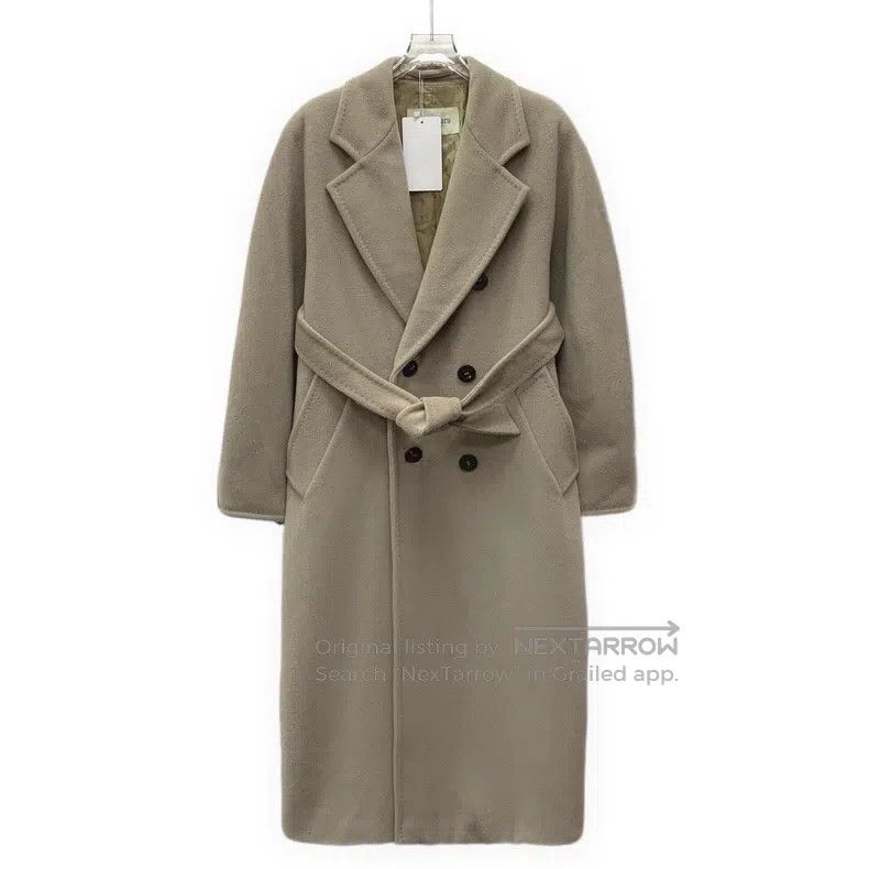Max Mara Max Mara Sandy Sheep Wool Collar Double Breasted Belted Co Size M / US 6-8 / IT 42-44 - 1 Thumbnail