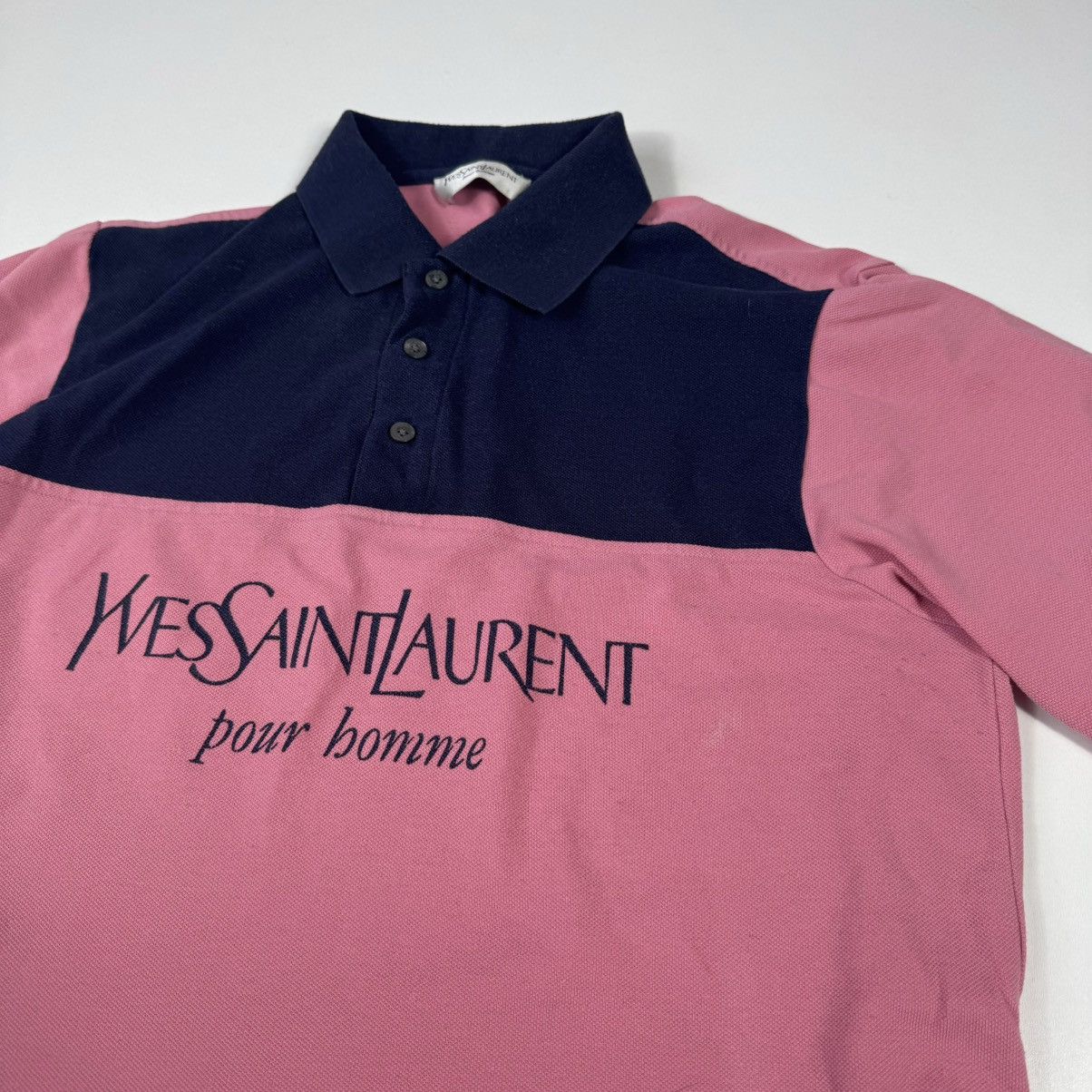 Yves Saint Laurent vintage polo yves saint laurent pour bomme big logo rare Size US S / EU 44-46 / 1 - 3 Thumbnail