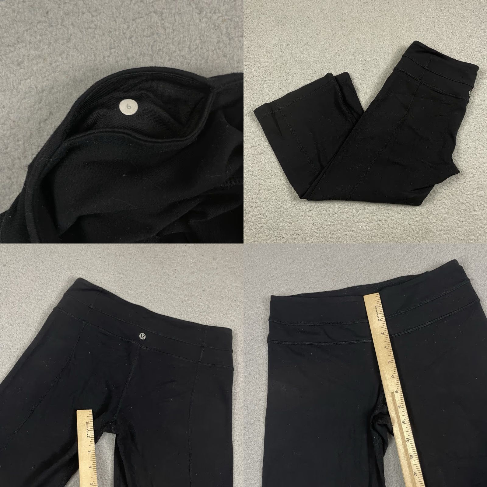 Lululemon Lululemon Pants Womens 6 Black Stretch Capri Crop Activewear Yoga Gym Size 28" / US 6 / IT 42 - 8 Thumbnail