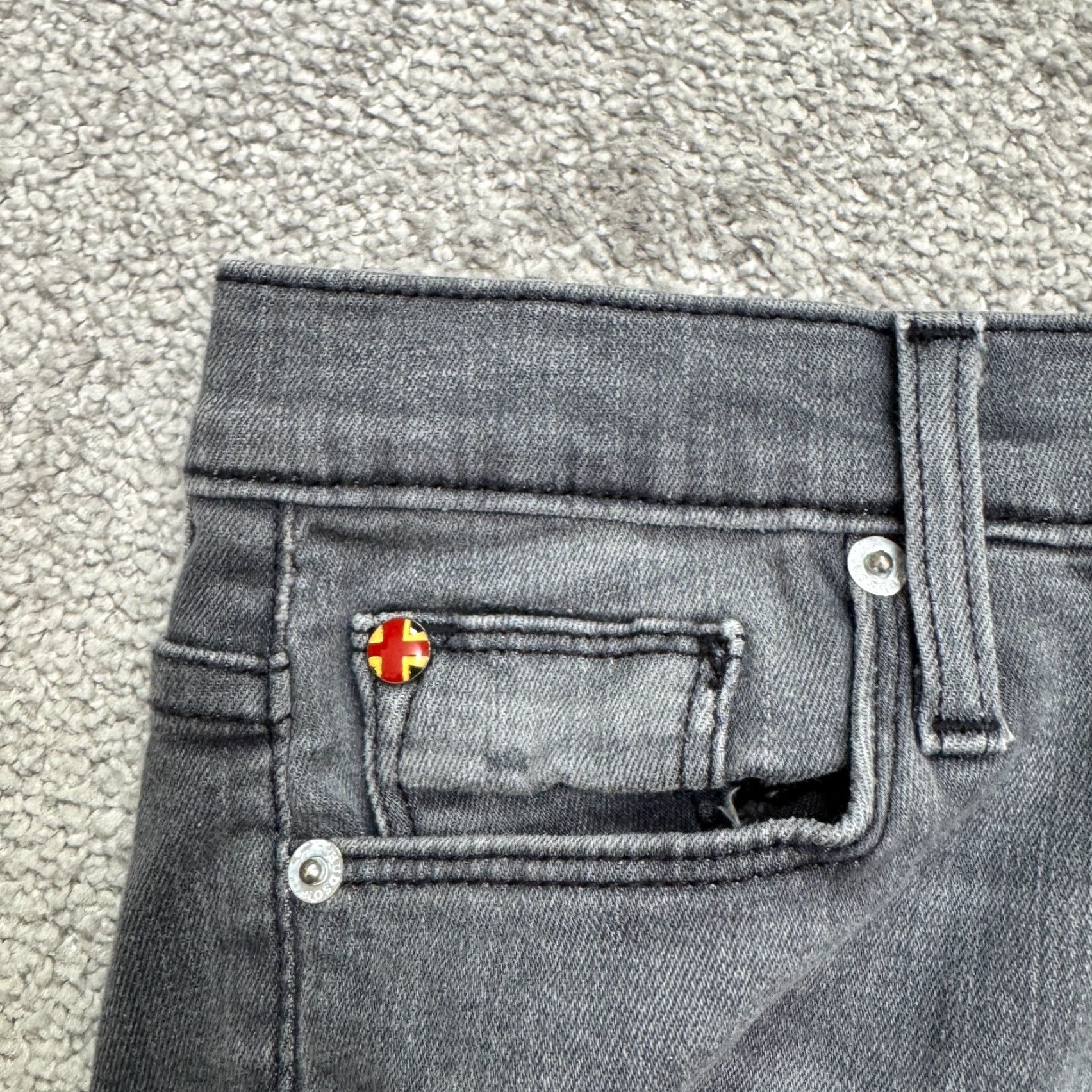 Hudson HUDSON Nico Jeans Denim Skinny Mid Rise Women 26 Gray Stone Wash 28x30 City Streetwear Modern Size 26" / US 2 / IT 38 - 4 Thumbnail