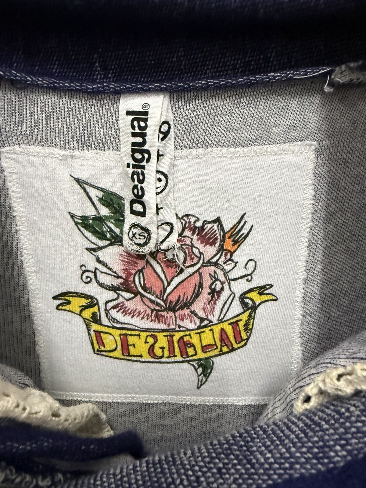Desigual 🔥 Desigual Art Of Spanish Designer Shawl Collar soft Sweat Size XS / US 0-2 / IT 36-38 - 6 Thumbnail