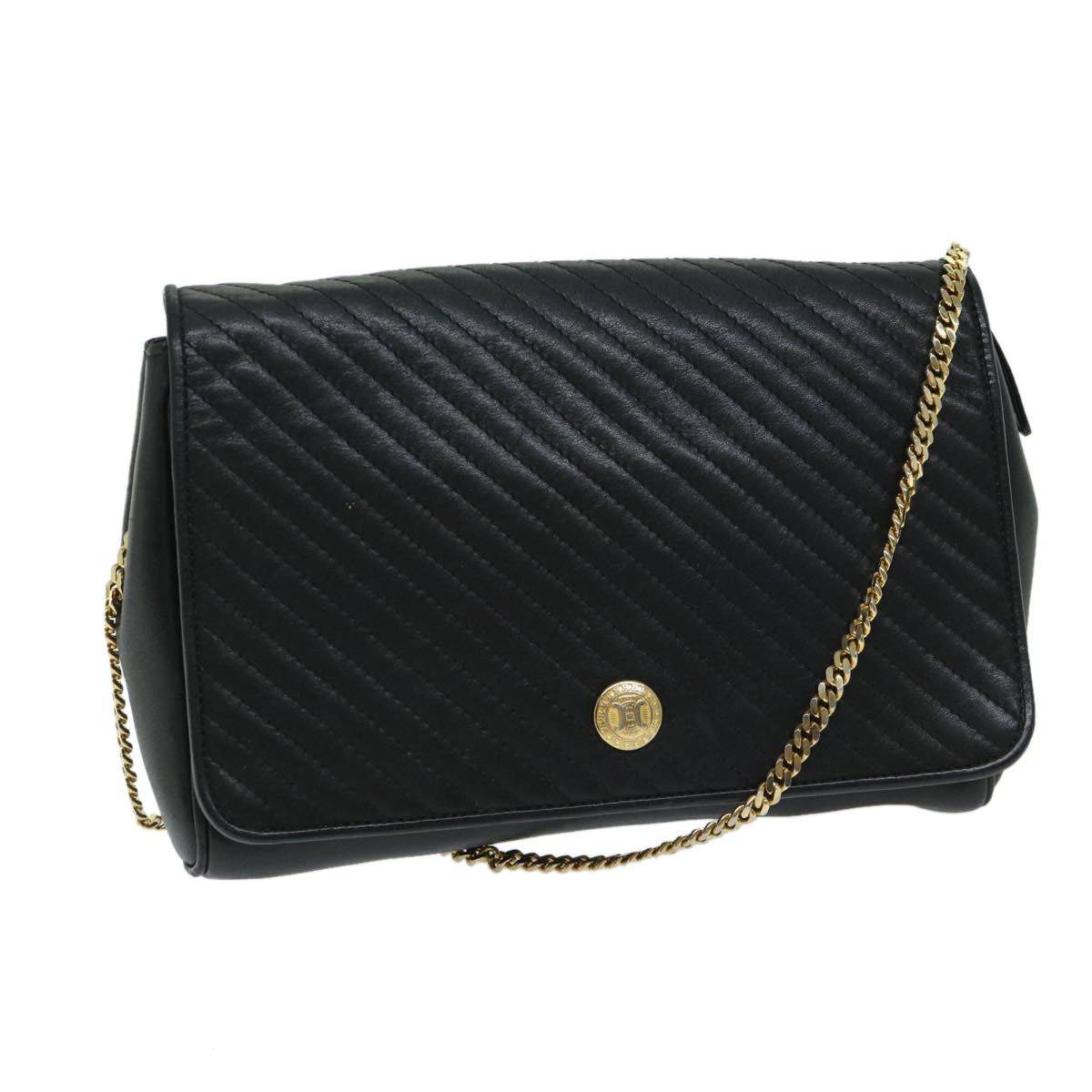 Celine CELINE Chain Shoulder Bag Leather Black Size ONE SIZE - 1 Thumbnail