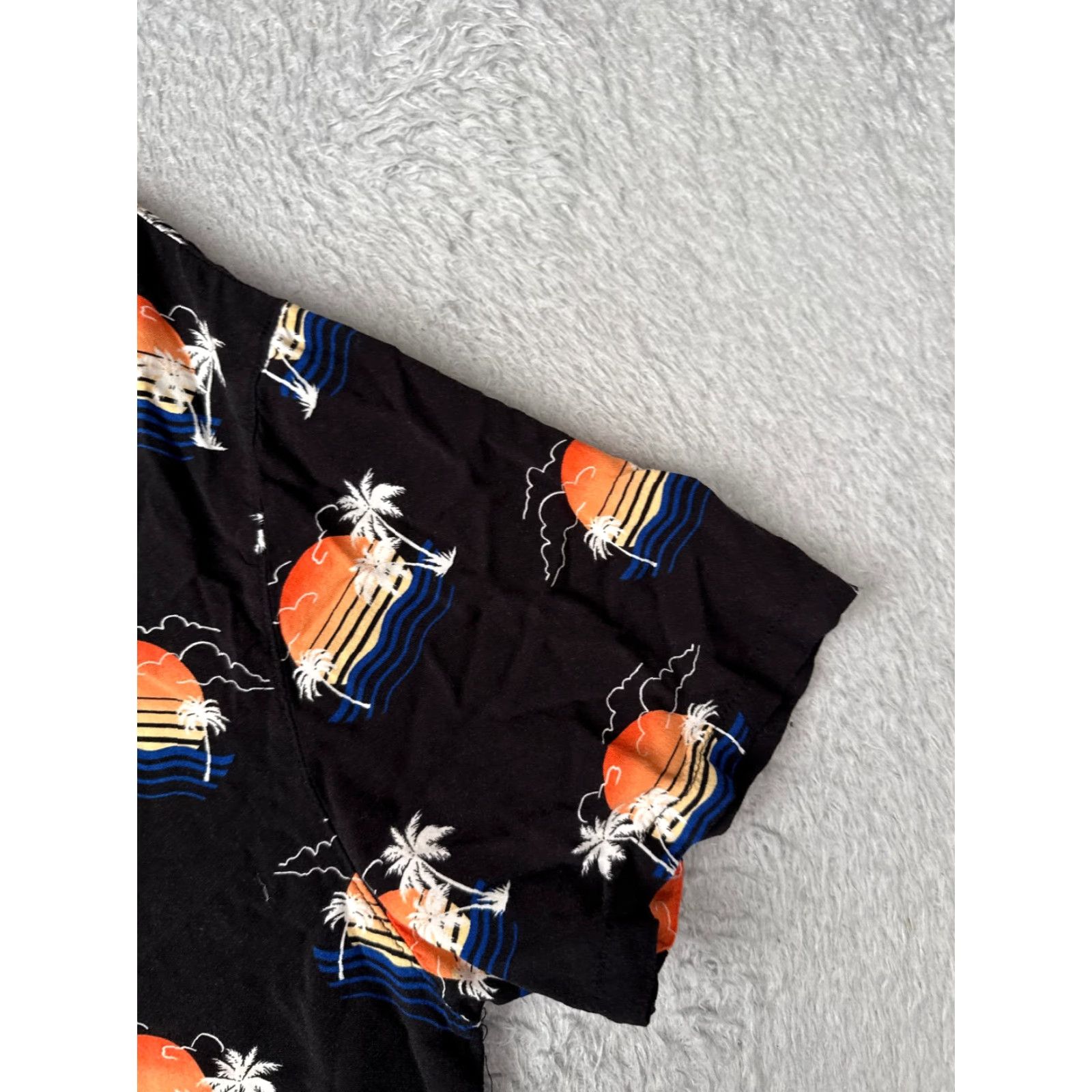Vintage No Boundaries Shirt Men XL Black Orange Beach Sunset 100% Rayon Hawaiian Resort Aloha Beach Casual Shirt Size US XL / EU 56 / 4 - 2 Thumbnail