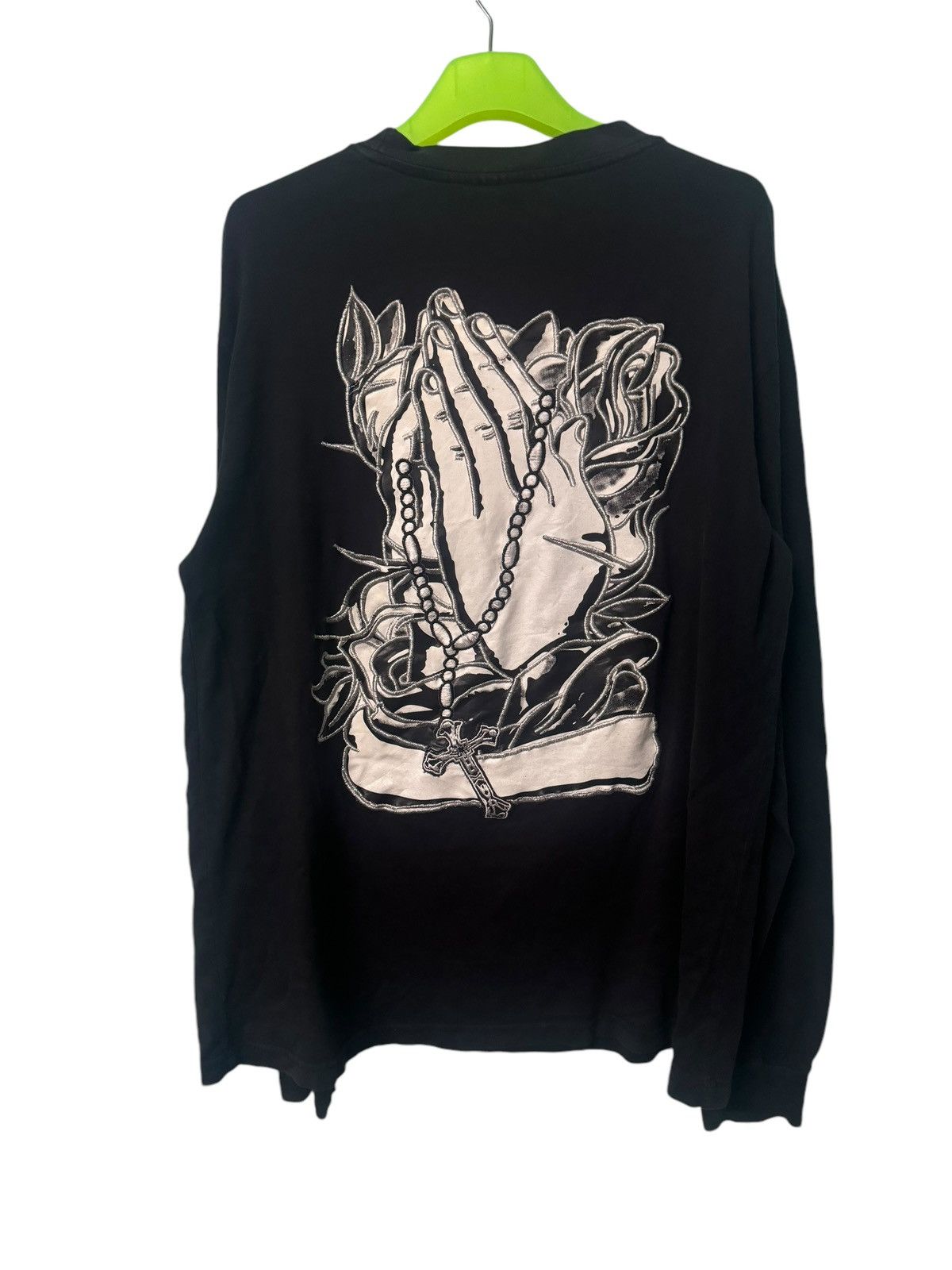 Japanese Brand 💥 DICTORIOUS PRAY HAND WITH CROSS BIG EMBROIDED BACK HIT Size US XL / EU 56 / 4 - 1 Thumbnail