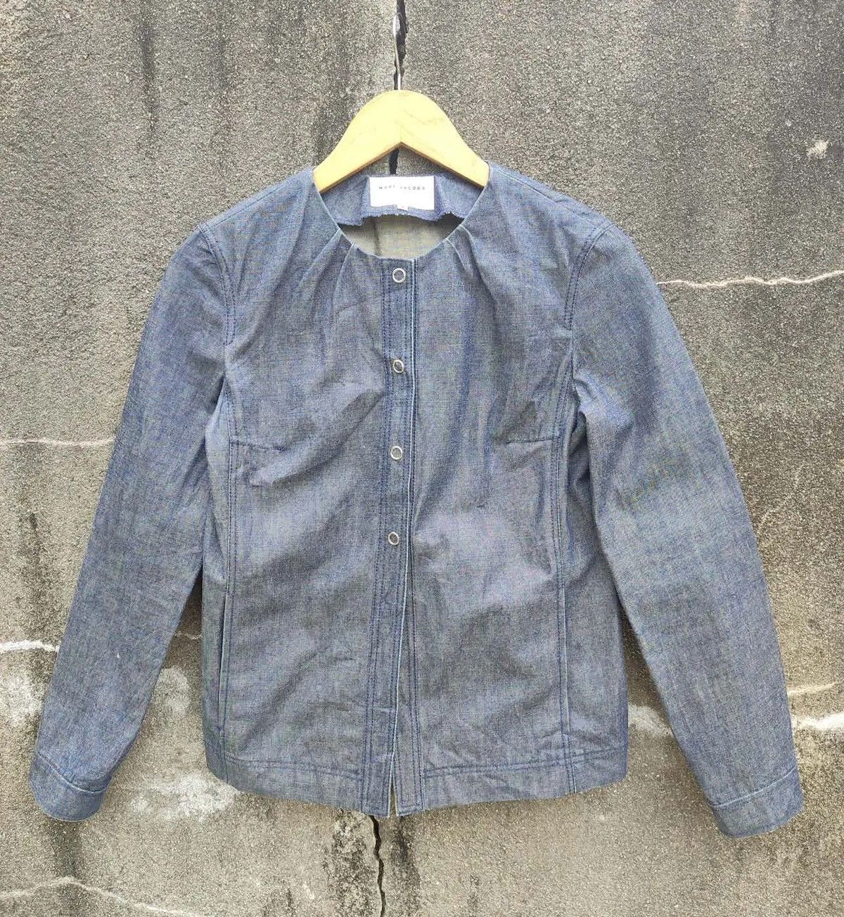Marc Jacobs × Vintage Marc Jacobs Look Chambray Jacket – Vintage 2000s Japan Size S / US 4 / IT 40 - 1 Thumbnail
