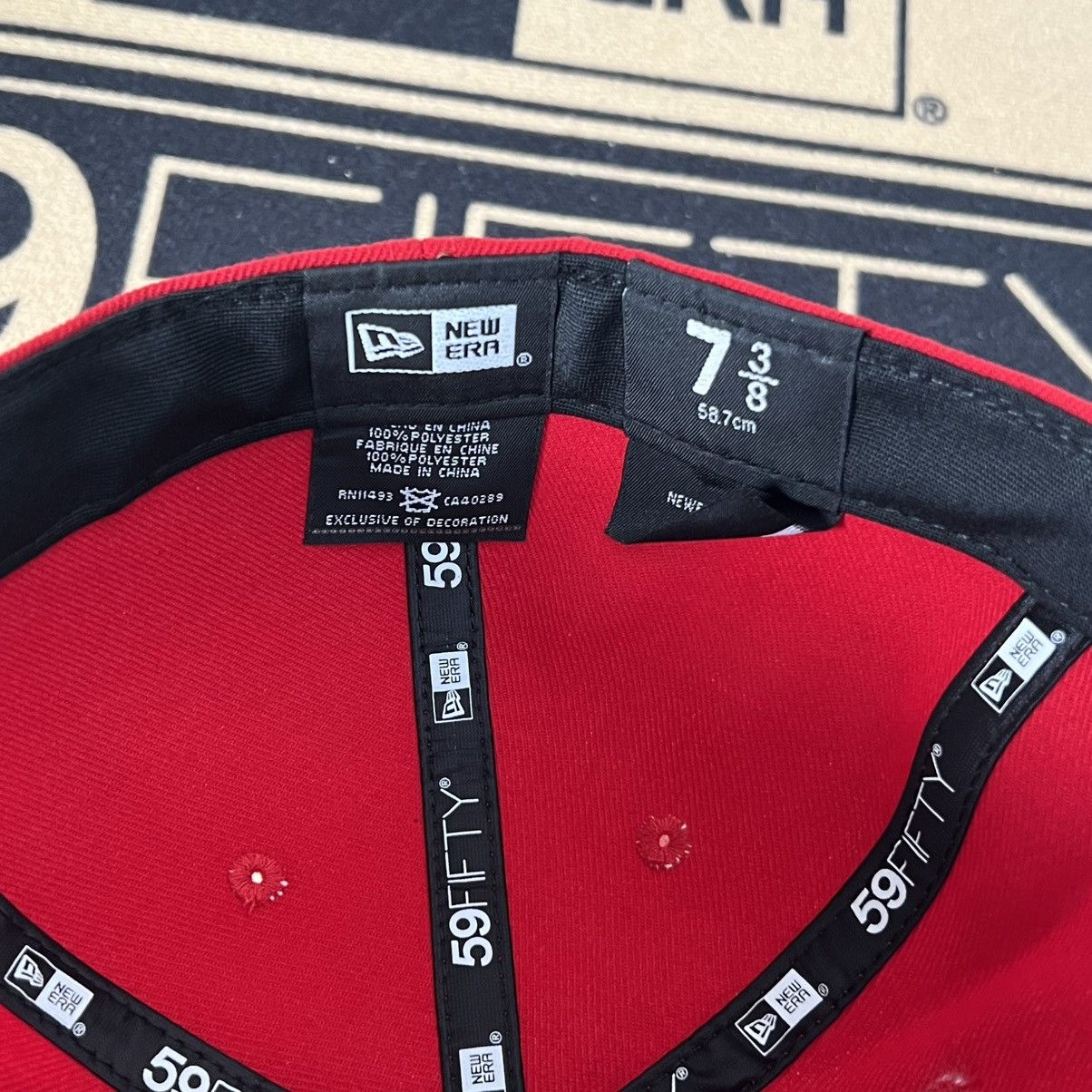 New Era 59Fifty Fitted Cap Plain Red Size ONE SIZE - 5 Thumbnail