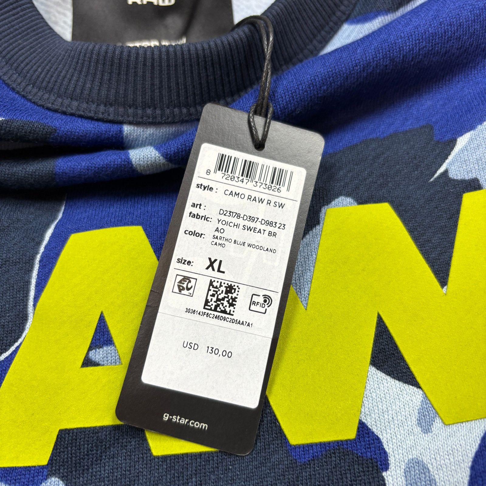 G-Star NWT G-Star Raw Camo Raw Yoichi Crew Sweatshirt Men's XL Size US XL / EU 56 / 4 - 5 Thumbnail