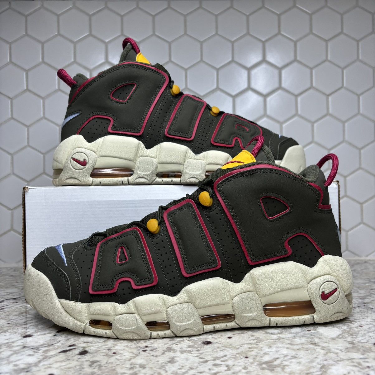 Nike Size 11 - Nike Air More Uptempo Cargo Khaki CLEAN WITH BOX Size US 11 / EU 44 - 1 Thumbnail