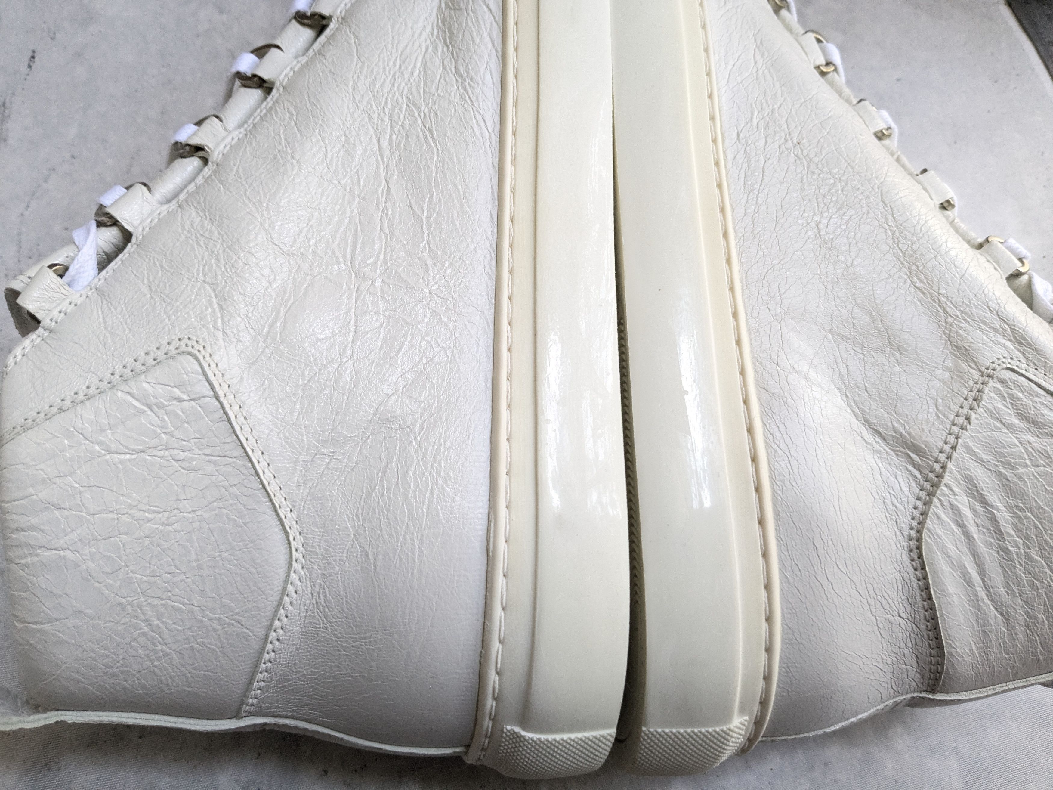 Balenciaga Balenciaga Arena Sneakers White 12 45 High Tops Leather Size US 12 / EU 45 - 11 Thumbnail