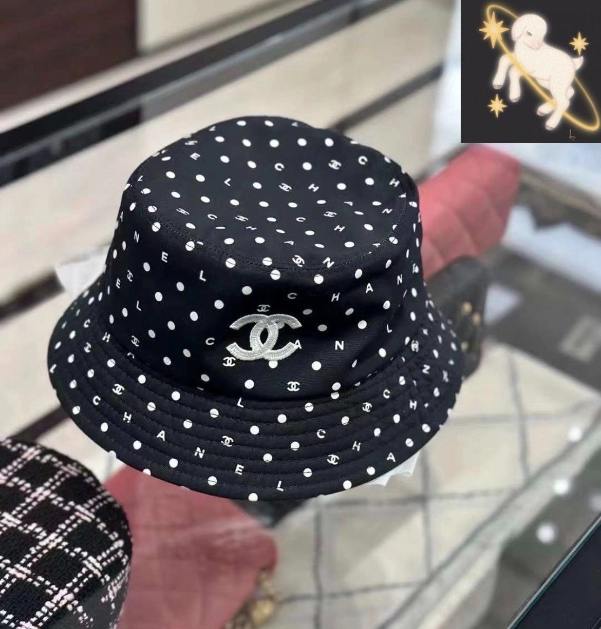 Chanel Chanel Black Hat M Men Size ONE SIZE - 1 Thumbnail