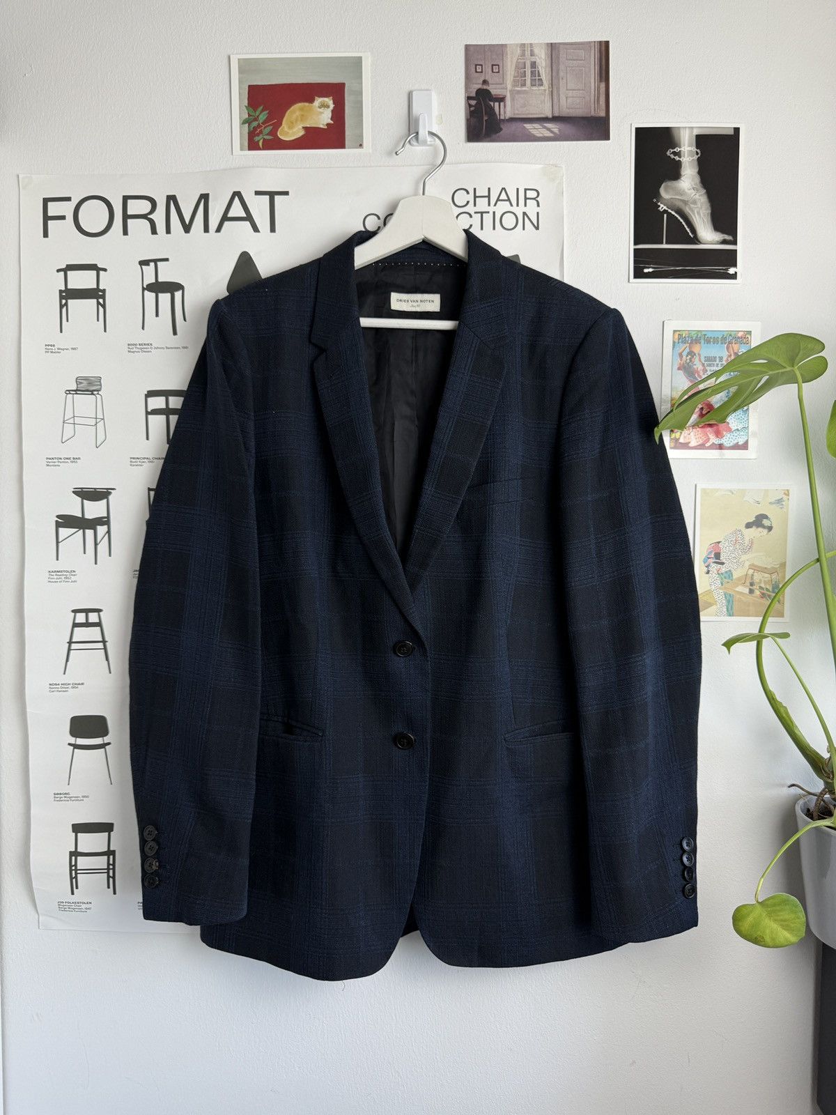 Designer × Dries Van Noten Dries Van Noten linen checked blazer jacket IT40 designer y2k Size S / US 4 / IT 40 - 1 Thumbnail