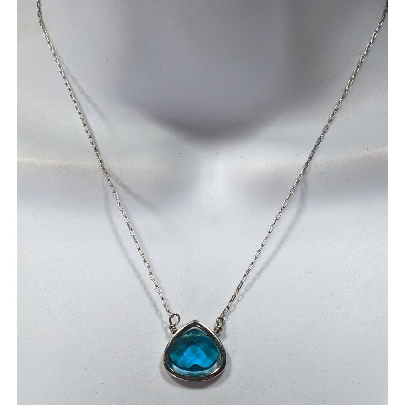 Other Vintage Lia Sophia Teardrop Aqua Necklace Size ONE SIZE - 2 Thumbnail