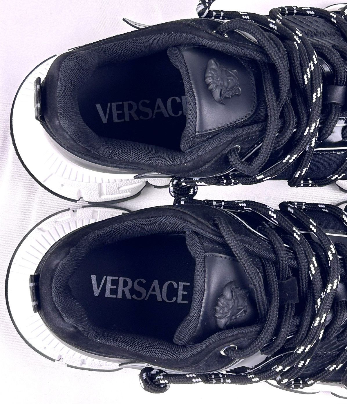 Versace Versace Trigreca Sneakers EU44/US11 Black Suede Italy Size US 11 / EU 44 - 6 Thumbnail