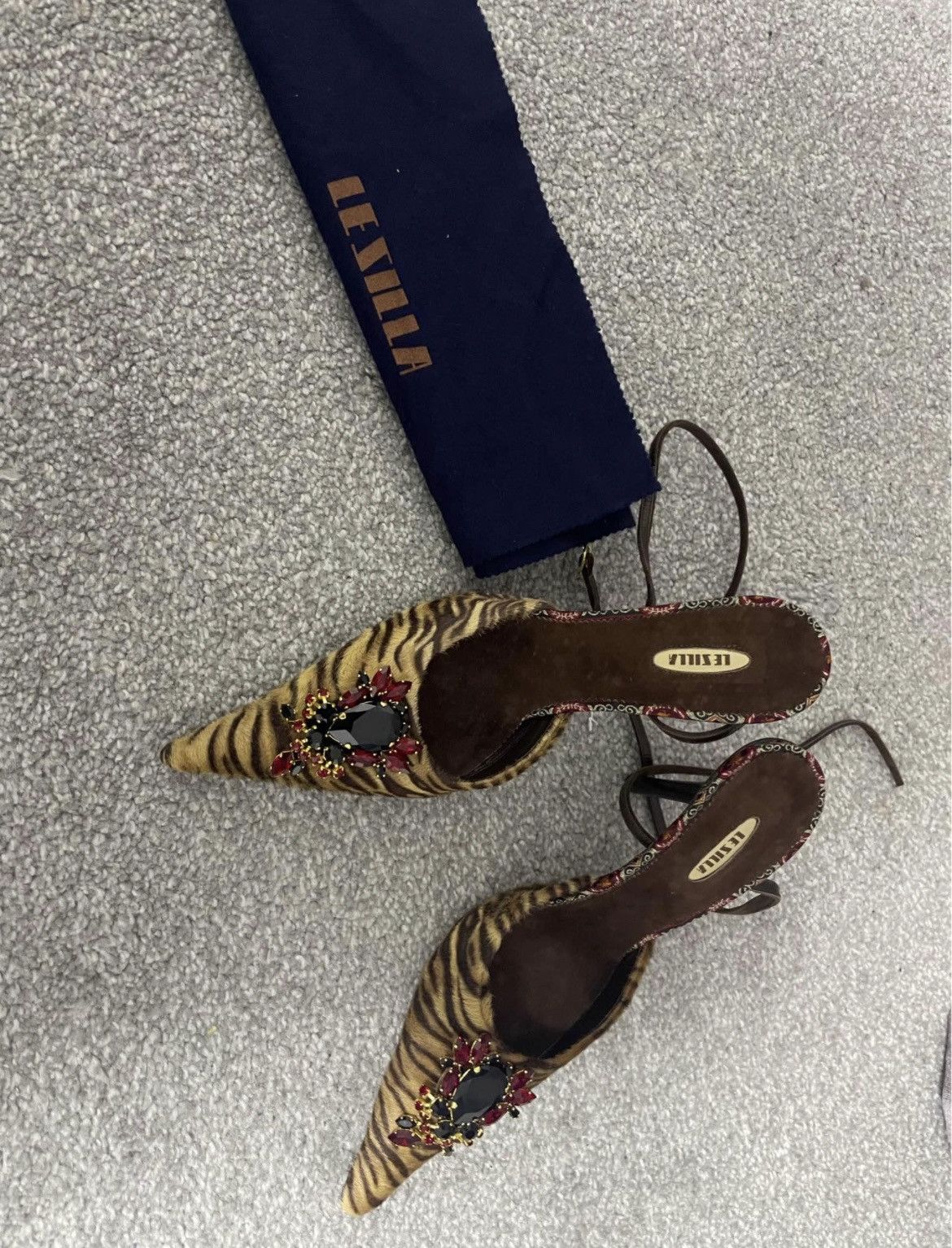 サンダル・ミュール LE SILLA Brown mesh Chanel Vittoria pumps Le Silla Brown Mesh Chanel Vittoria Pumps | Grailed
