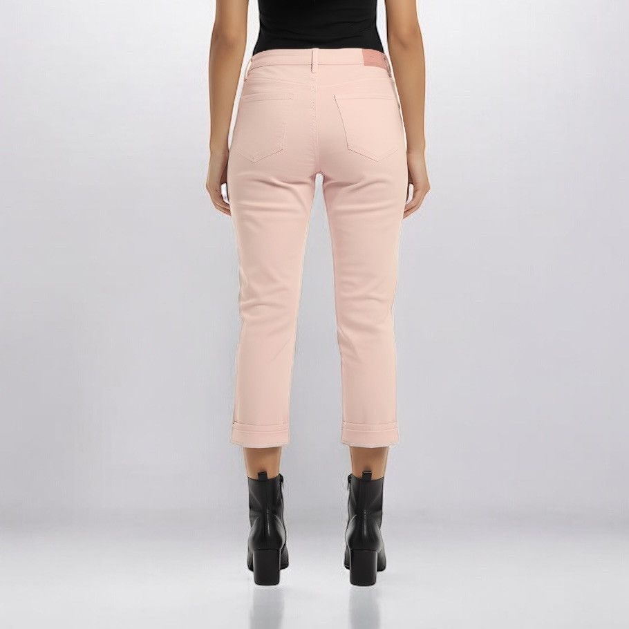 NYDJ NYDJ Marilyn Women’s Peach Straight Crop Denim Jeans Sz 16 Size 36" / US 14 / IT 50 - 4 Thumbnail