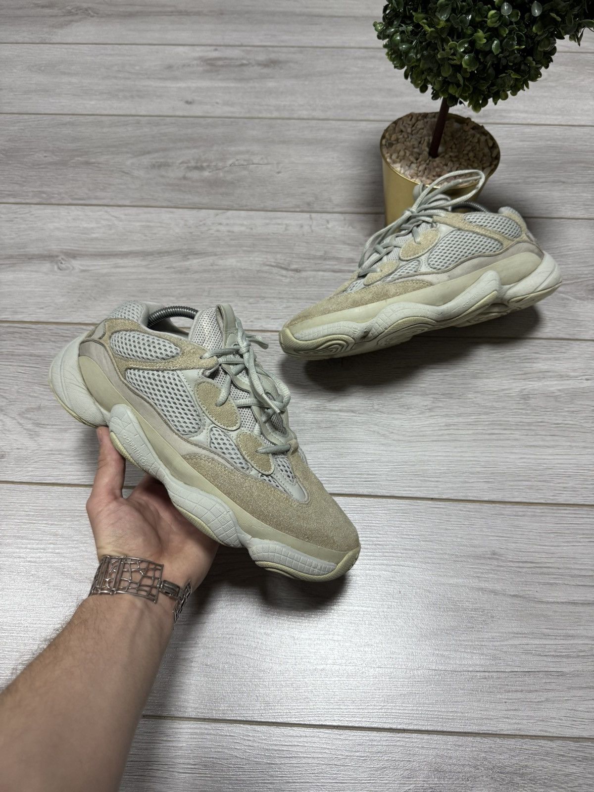 Adidas Bone White Yeezy 500 Blush 700 Cream Taupe Light 350 v2 Size US 9.5 / EU 42-43 - 1 Thumbnail