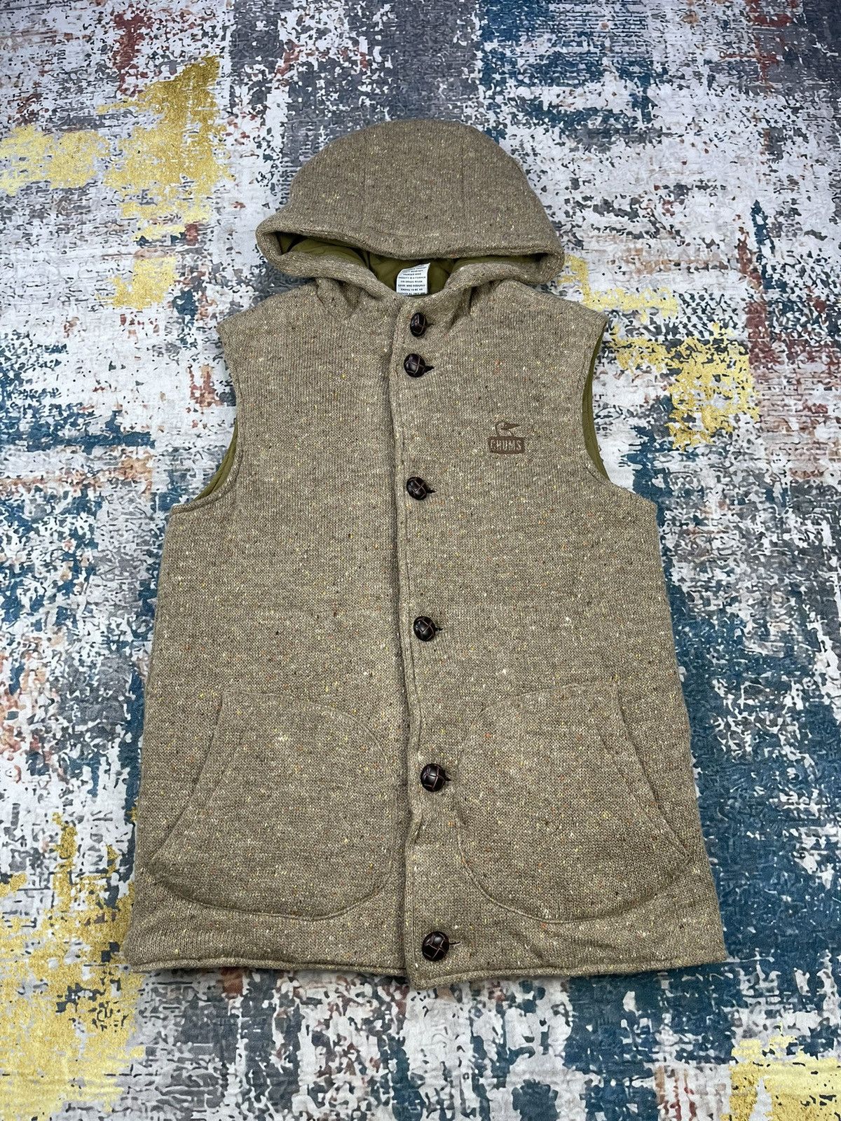 Chums Vintage Chums Hello Wear Button Up Hooded Vest Size US S / EU 44-46 / 1 - 1 Thumbnail