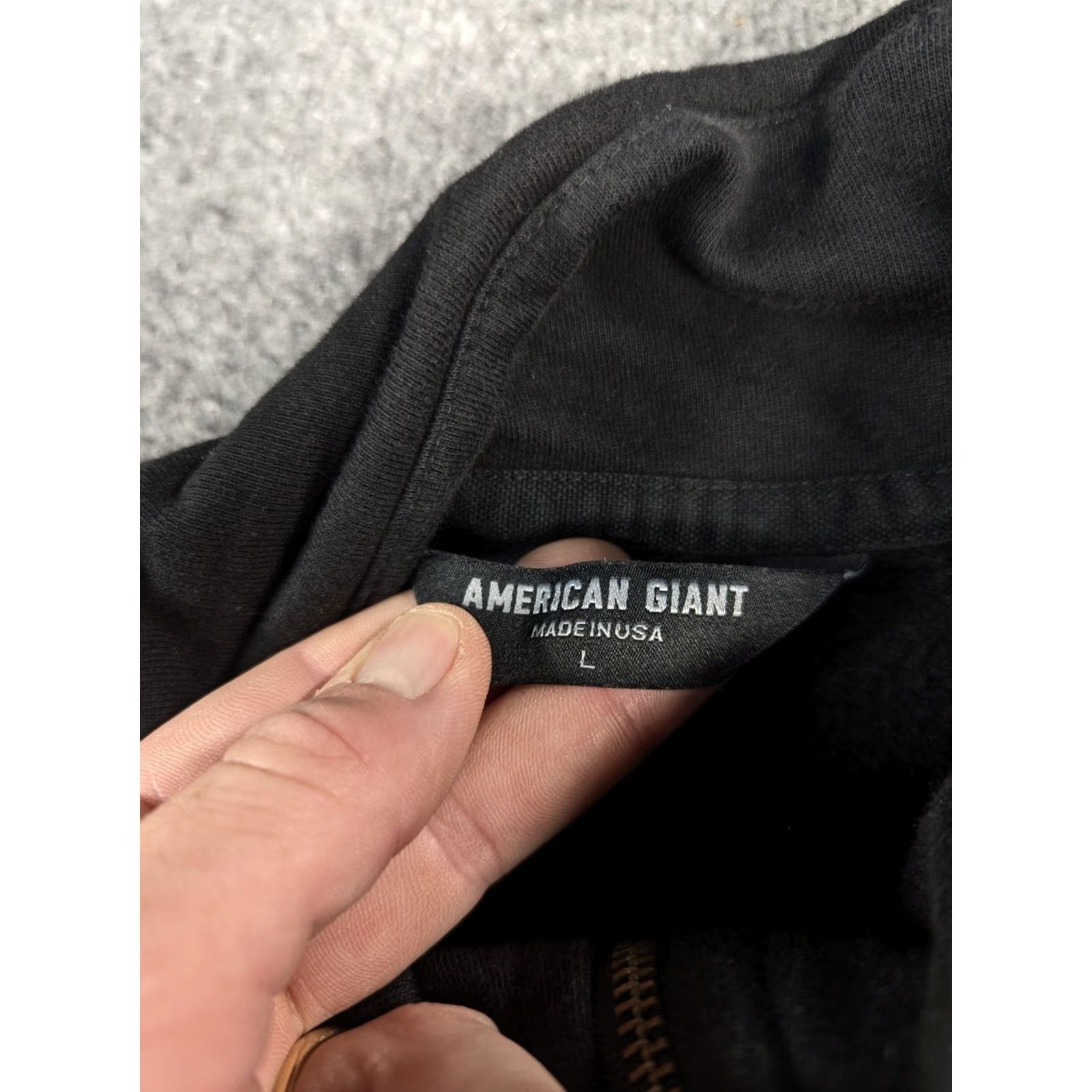 Vintage American Giant Mens Black Moto Full Zip L Sweatshirt Jacket USA Made Size US L / EU 52-54 / 3 - 4 Thumbnail