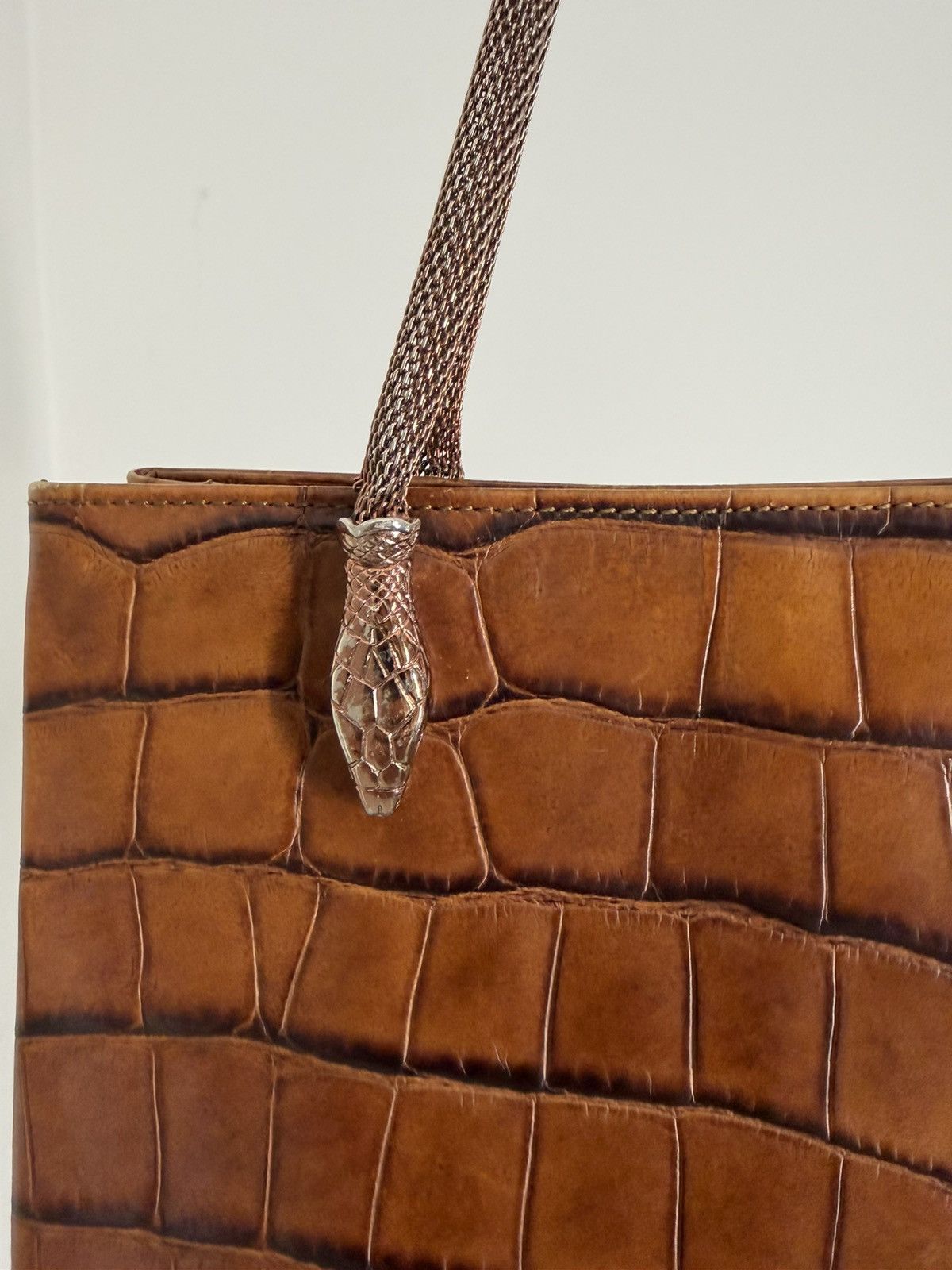 John Galliano Vintage John Galliano Crocodile Leather Snake Straps Handbag Size ONE SIZE - 7 Thumbnail