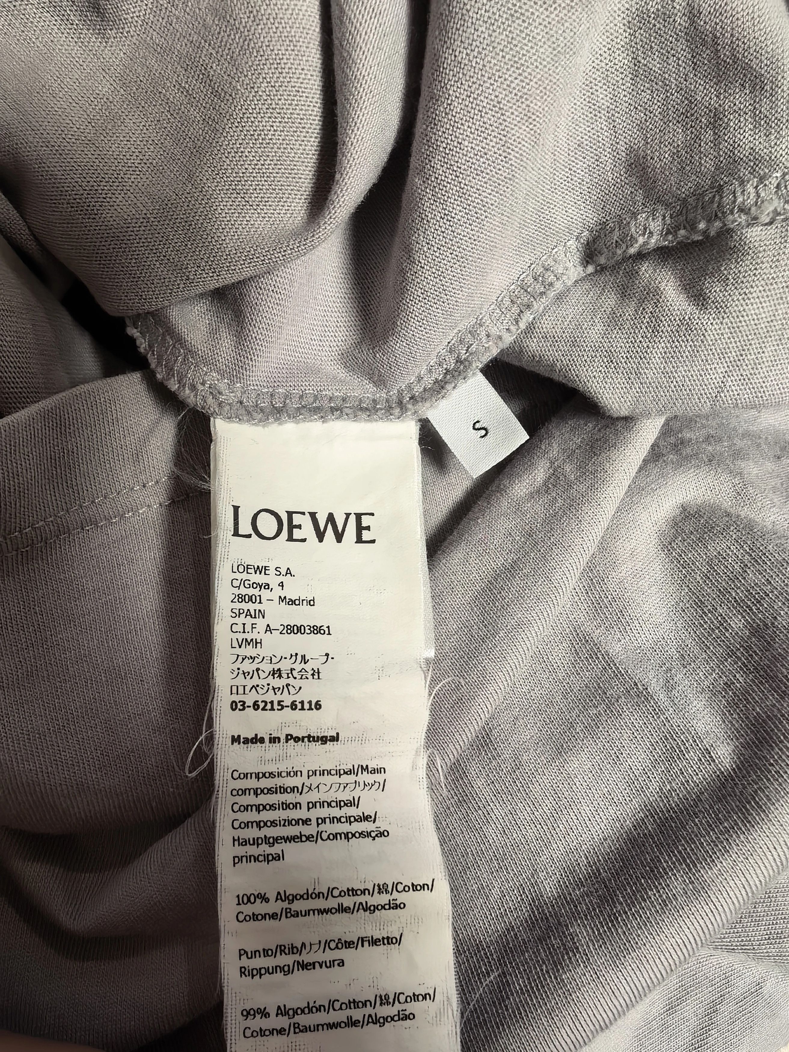 Loewe LOEWE SS23 unisex short sleeve T-shirt pocket logo ivory S Size US S / EU 44-46 / 1 - 4 Thumbnail