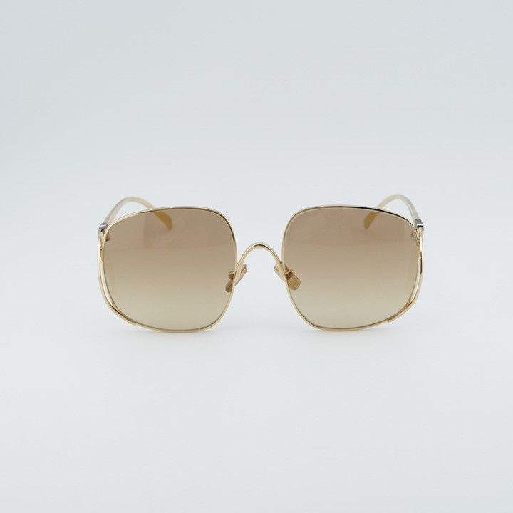 Miu Miu Miu Miu MUA57S 5AK20S Sunglasses Gold Square Frame, Brown Size ONE SIZE - 2 Thumbnail
