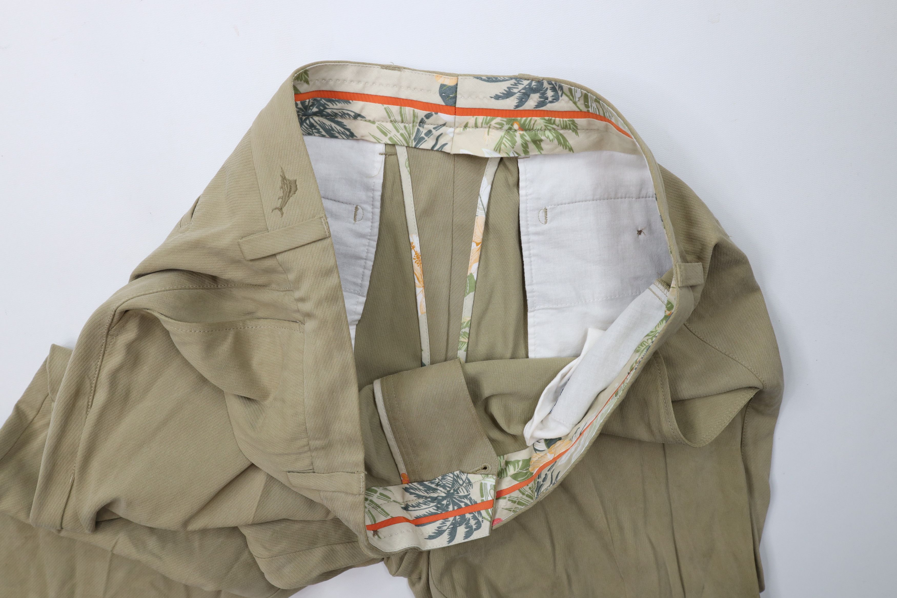Tommy Bahama Vintage Tommy Bahama Silk Blend Wide Leg Chino Pants Beige Size US 36 / EU 52 - 6 Thumbnail
