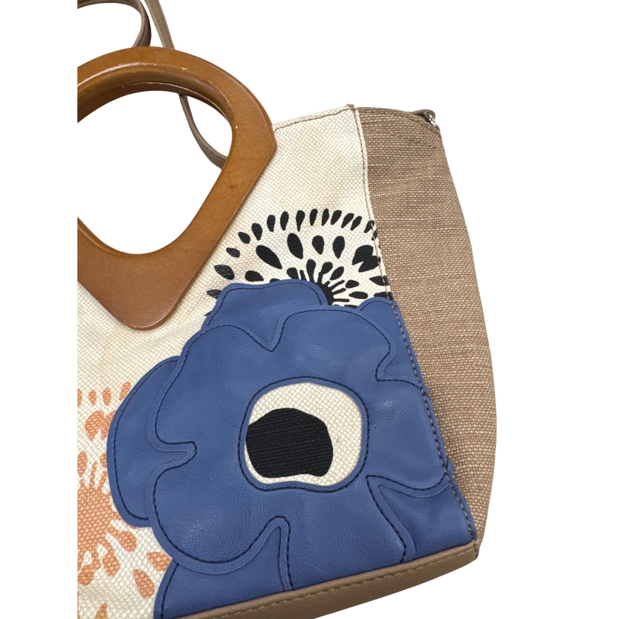 Relic Relic Vintage Womens tan beige Canvas Floral Shoulder Bag SK Size ONE SIZE - 4 Thumbnail