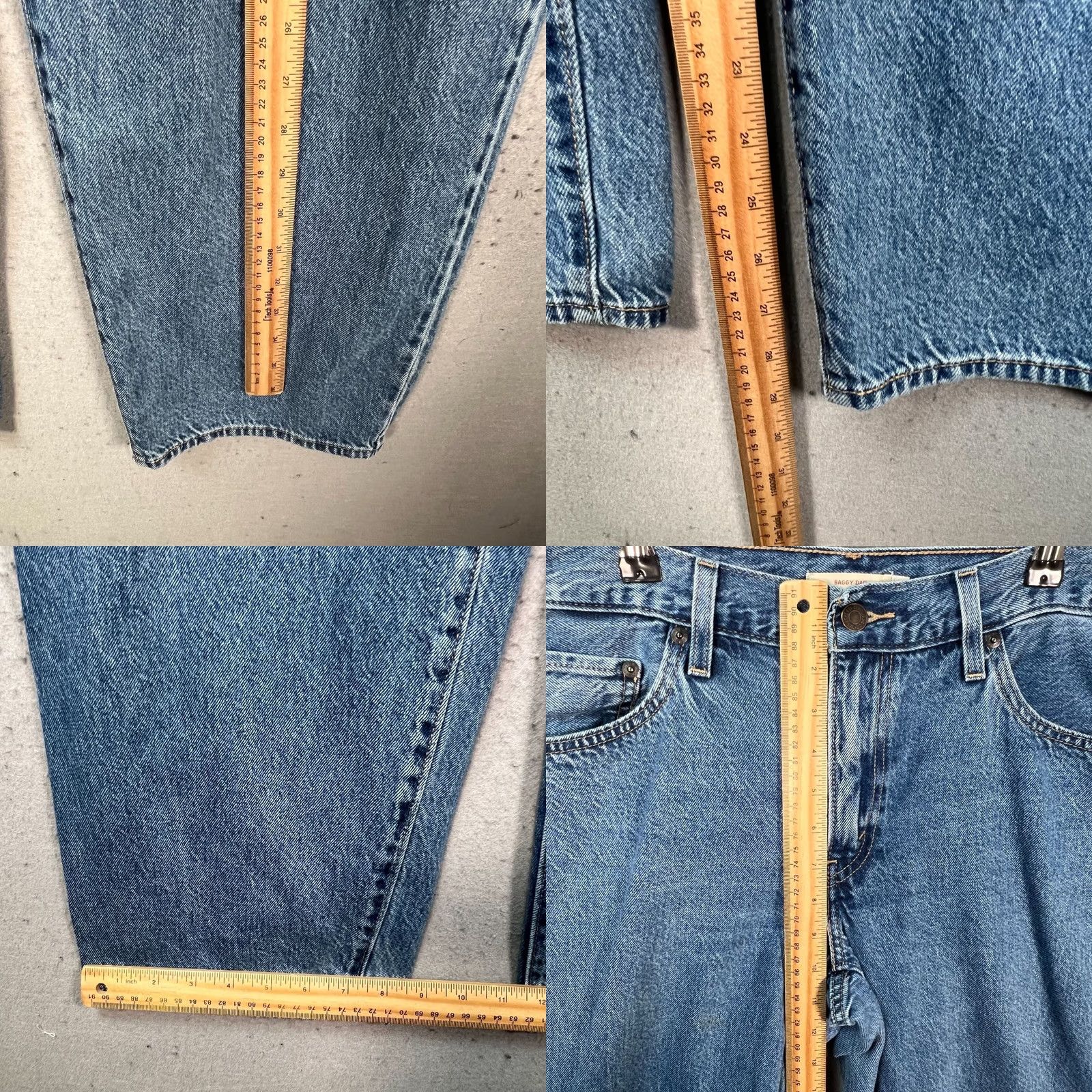 Levi's Levis Jeans Womens Size 28 x 30 Blue Denim Baggy Dad High Rise Relaxed Fit Size 28" / US 6 / IT 42 - 8 Thumbnail