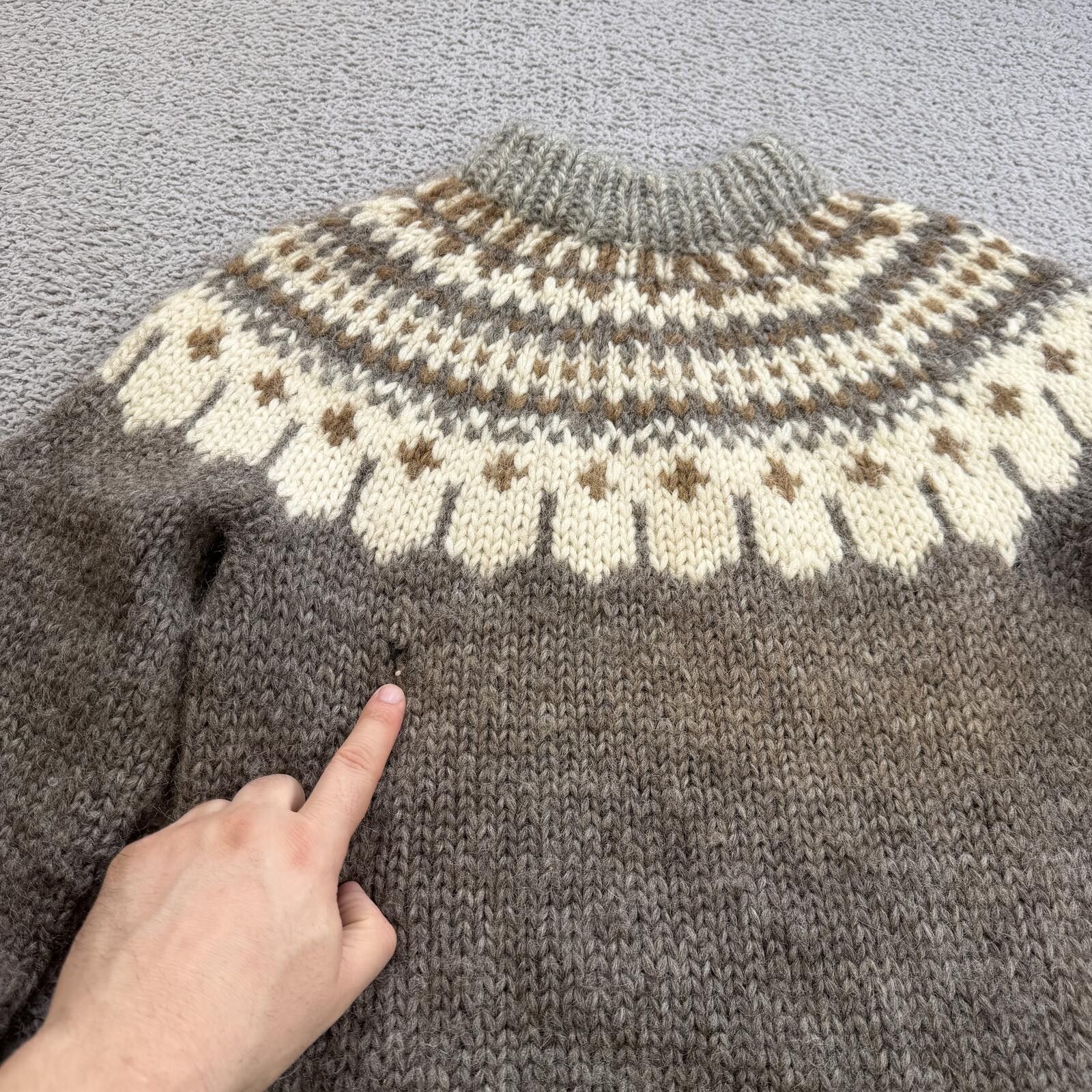 Other Vintage Icelandic Wool Sweater Nordic Fair Isle Iceland Knit Size XS / US 0-2 / IT 36-38 - 6 Thumbnail