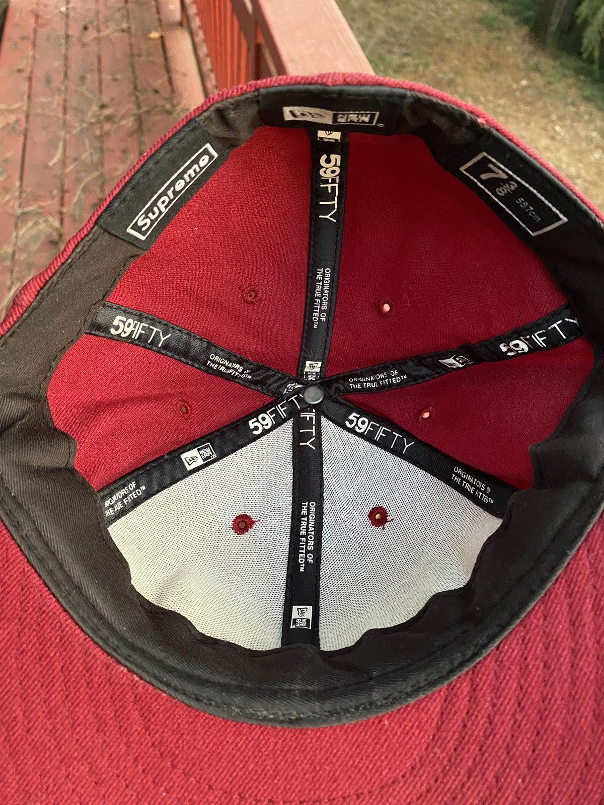 Supreme Supreme 2011 maroon box logo new era fitted cap 7 & 3/8 Size ONE SIZE - 5 Thumbnail