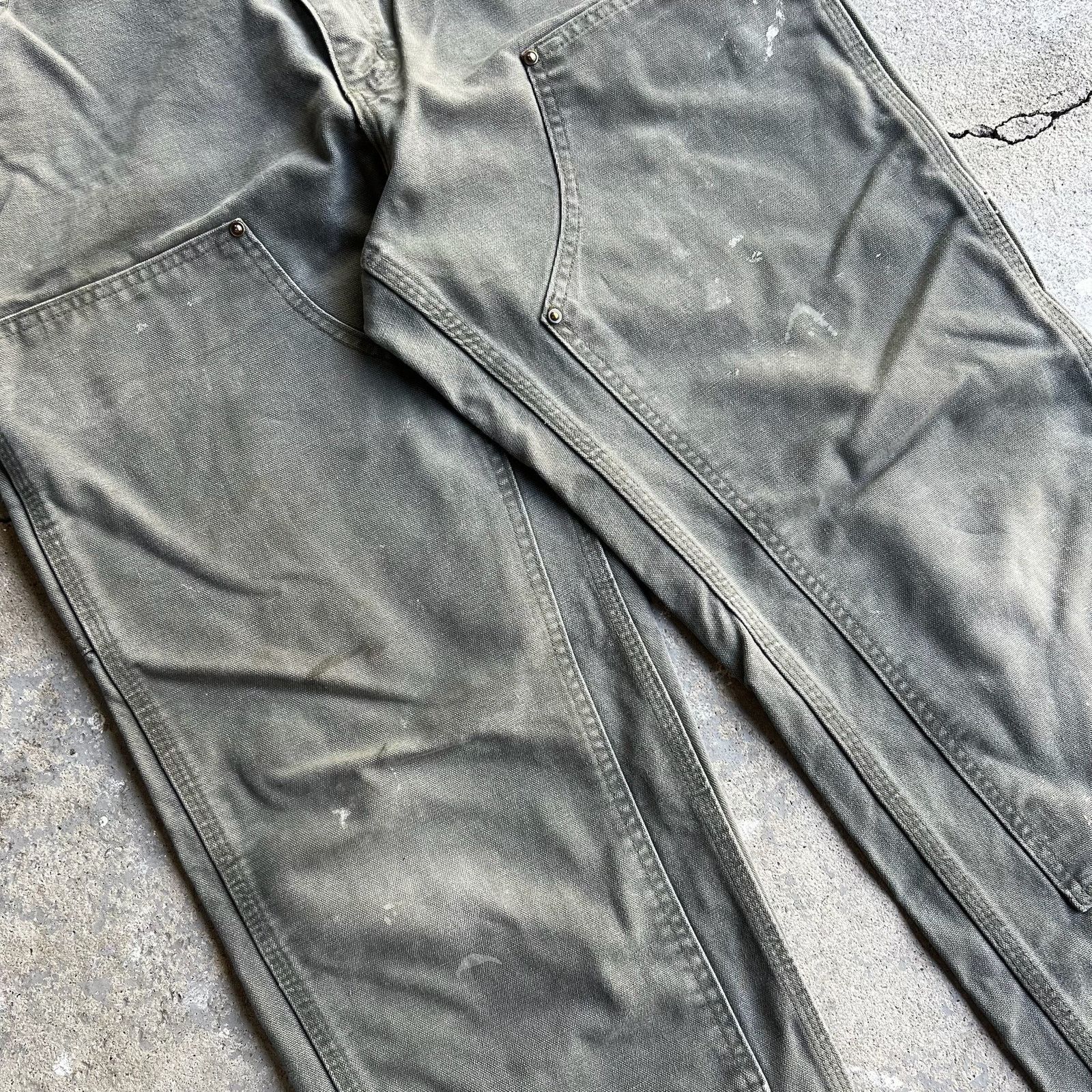 Carhartt × Vintage Carhartt green double knee work wear carpenter pants Size US 32 / EU 48 - 3 Thumbnail