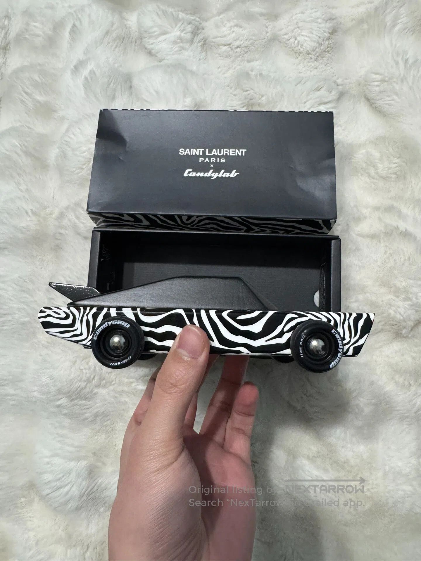 Saint Laurent Paris Saint Laurent Paris Zebra print solid wood car model| Size ONE SIZE - 4 Thumbnail